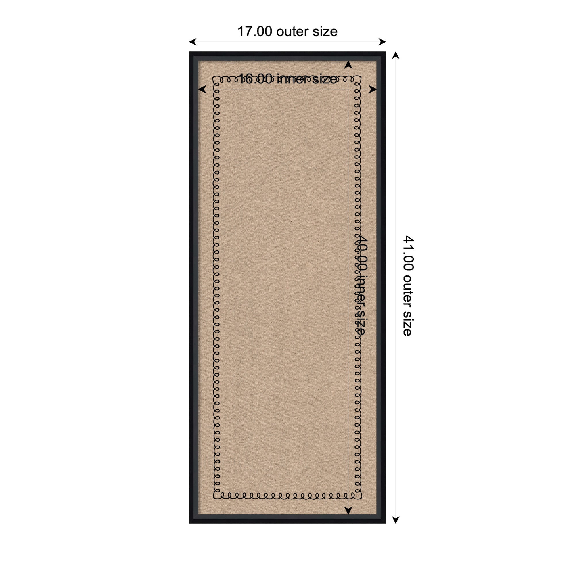 Pinboard Lucie Black 17x41 2