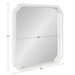 Scallop Mirror White 24x24 5