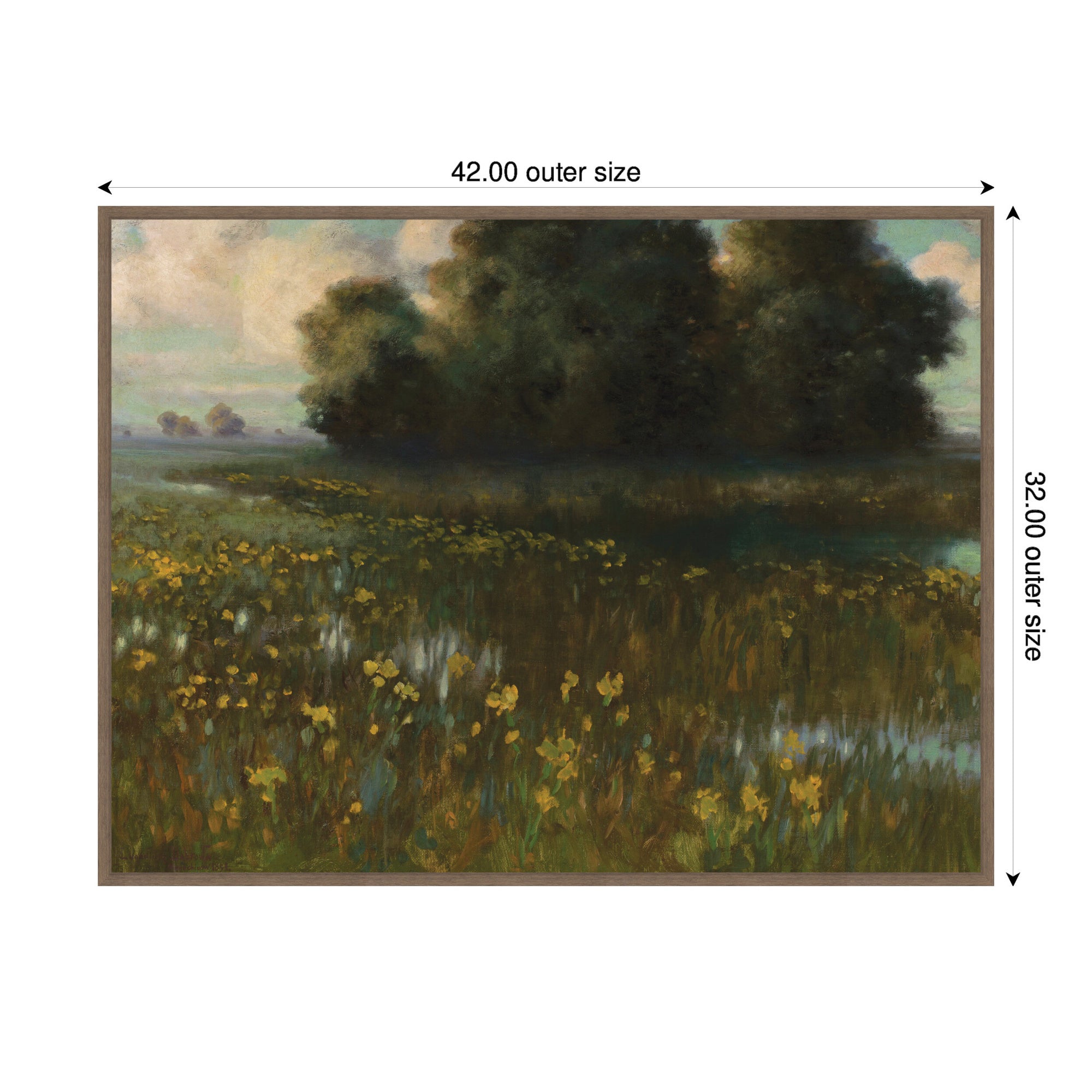 Framed Canvas 42 x 32 Sylvie Walnut 2