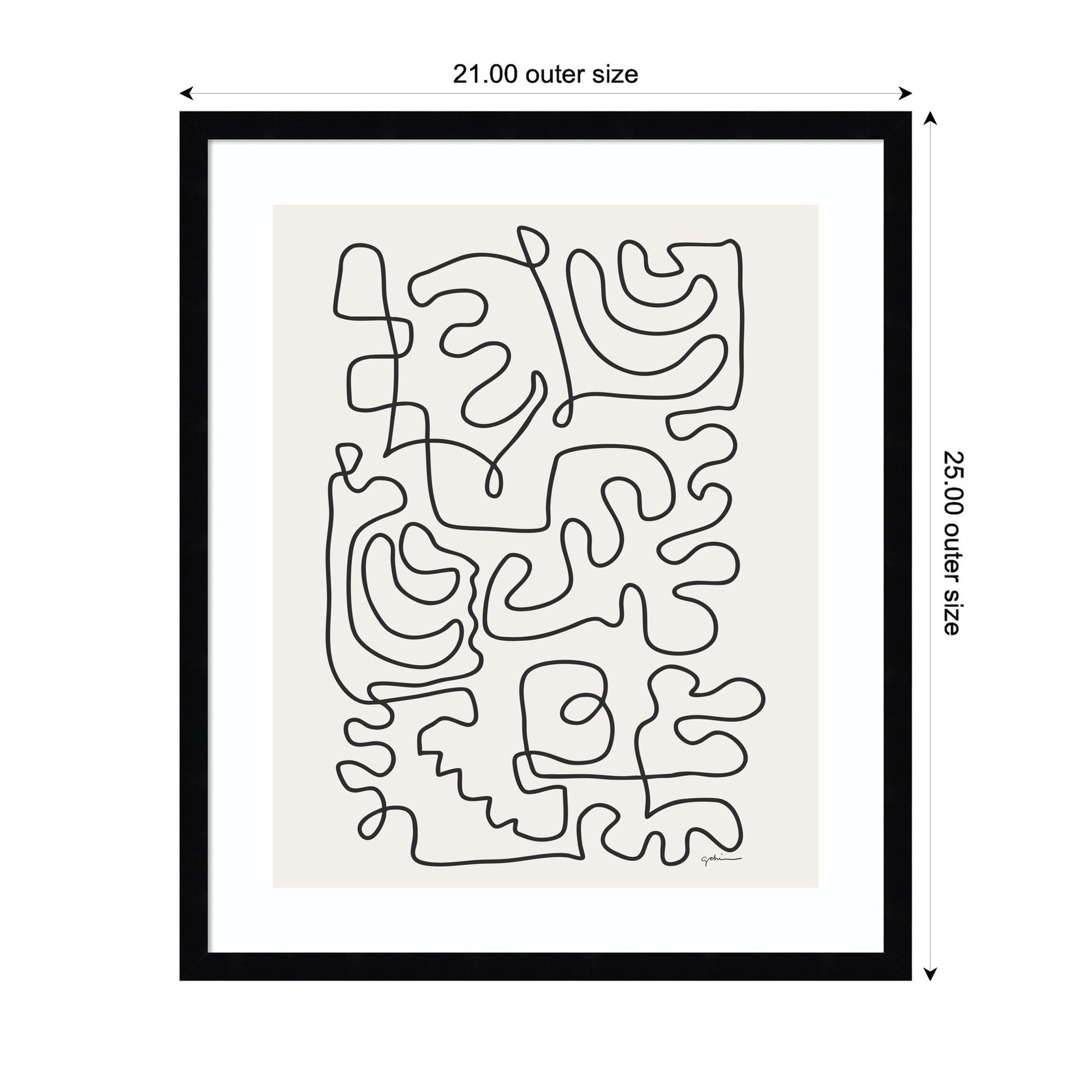 Connected Lines by Gabrielly Guedes Framed Wall Art Print