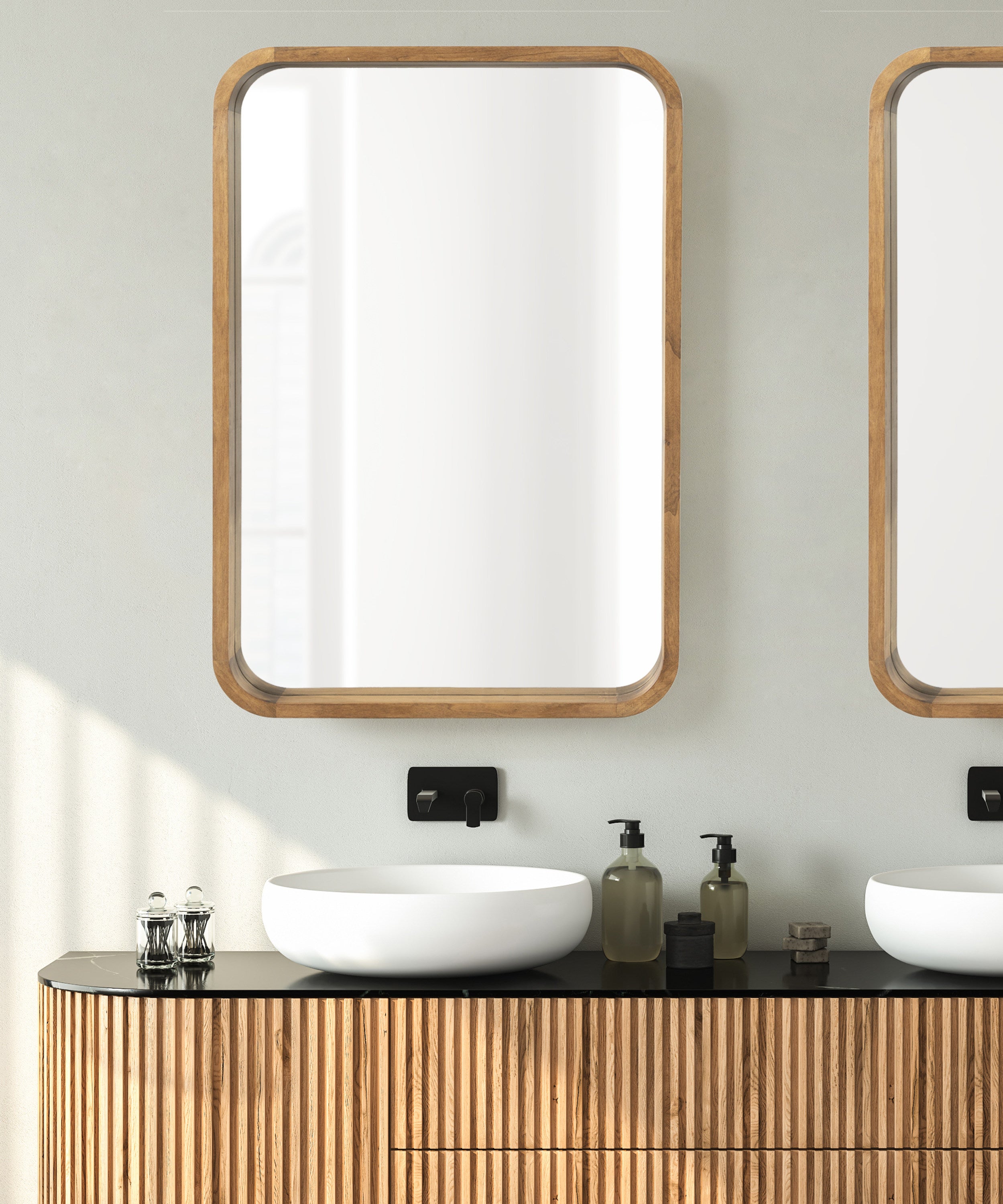 Rectangle Mirror Rustic Brown 24x36 6