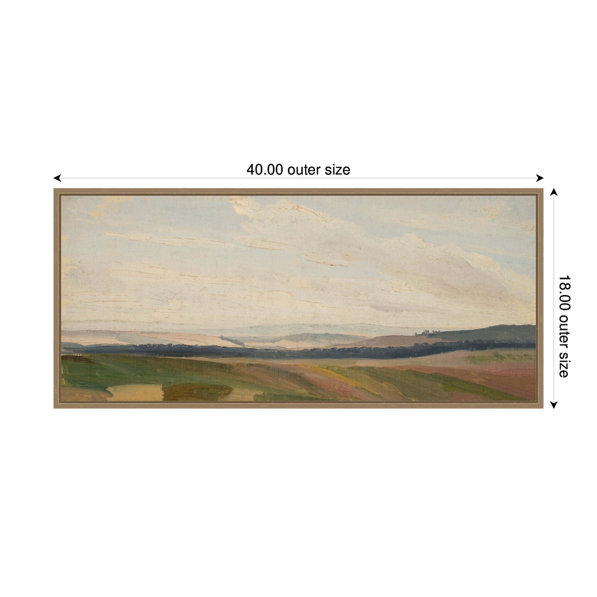 Framed Canvas 40x18 Sylvie Dark Gold 2