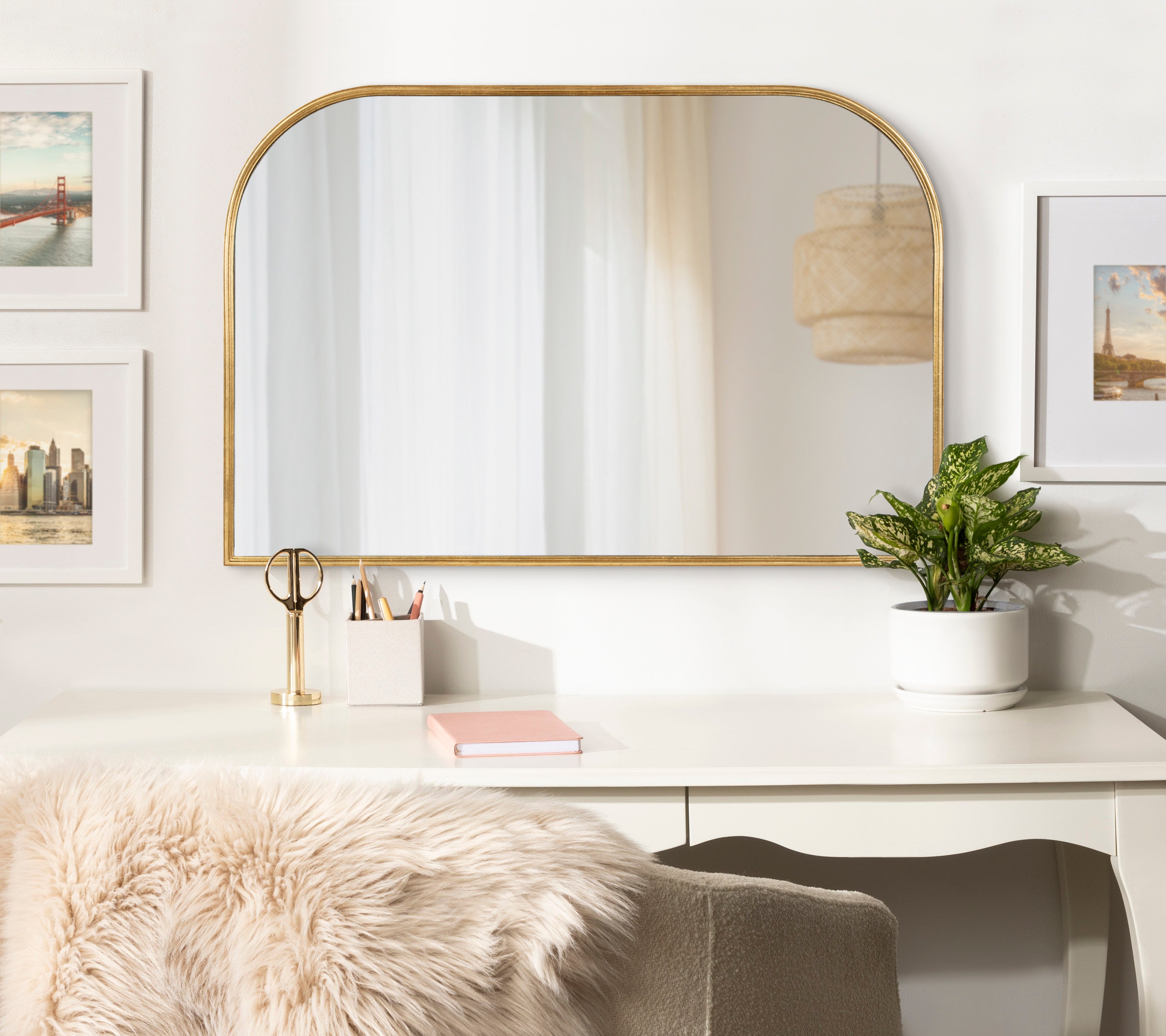 Arch Mirror Gold 36x24 7