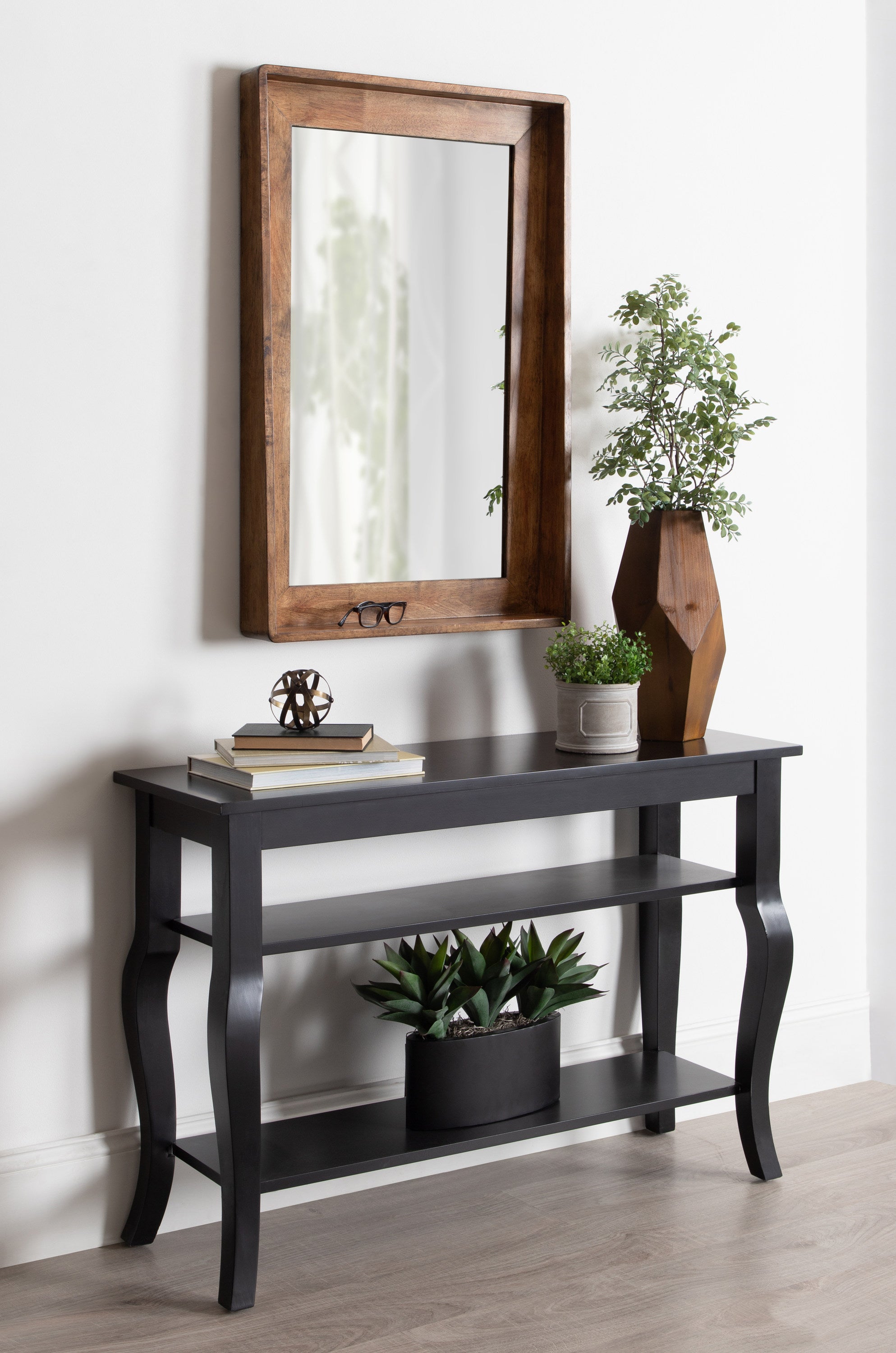 Basking Wall Mirror with Shelf