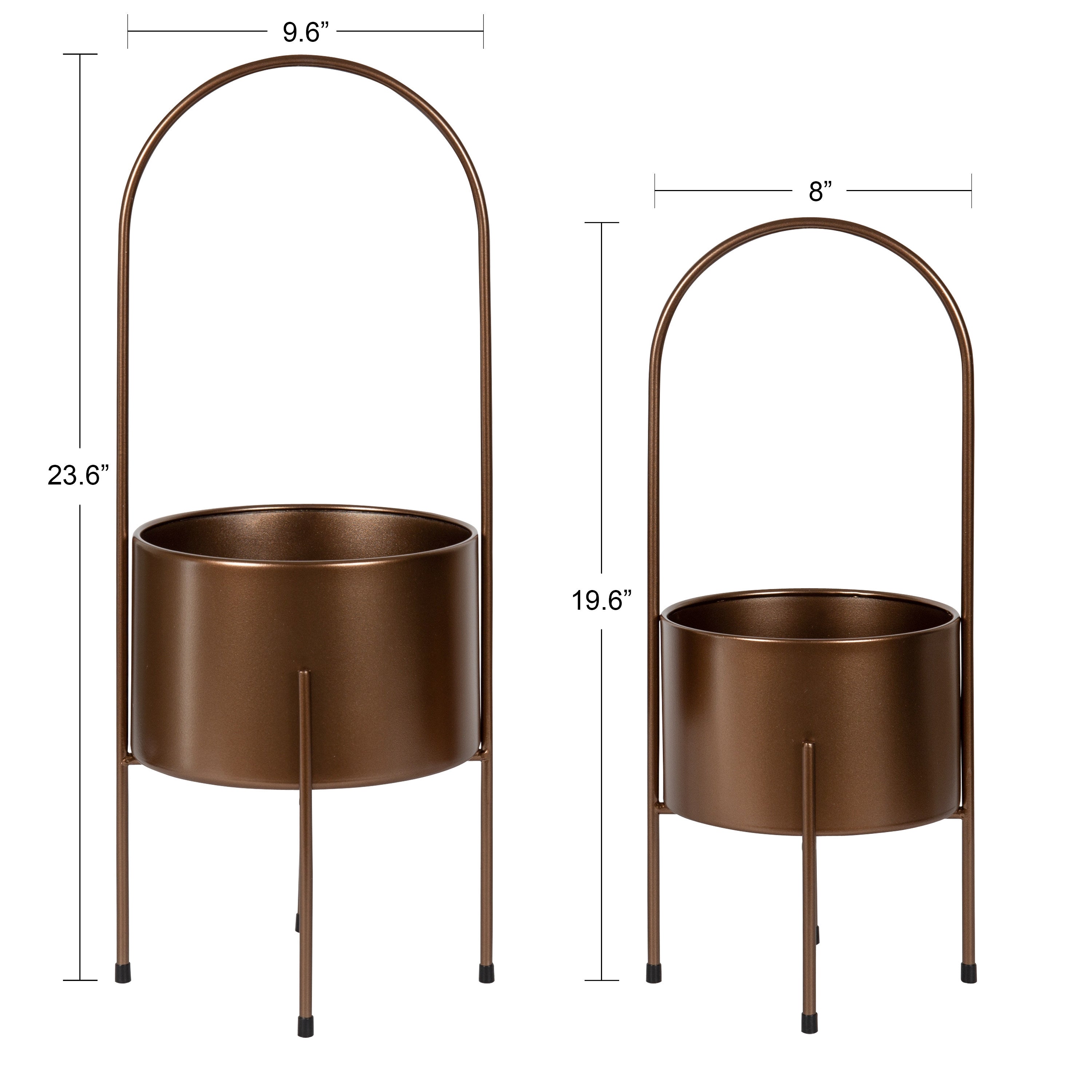 Freestanding Planter 2 Piece Bronze 2