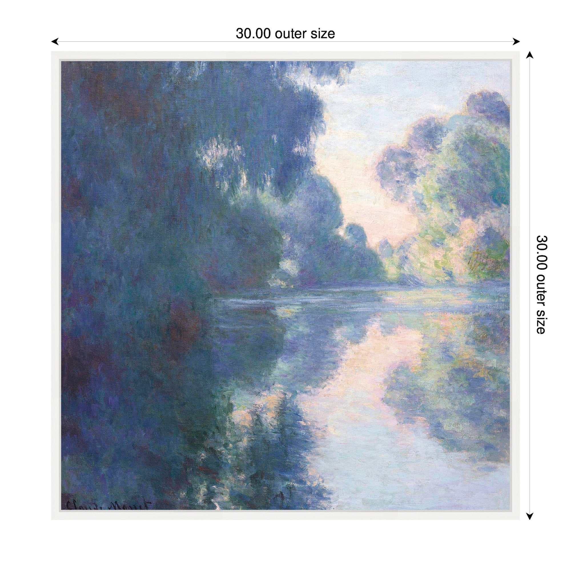 Framed Canvas 30x30 Sylvie White 2