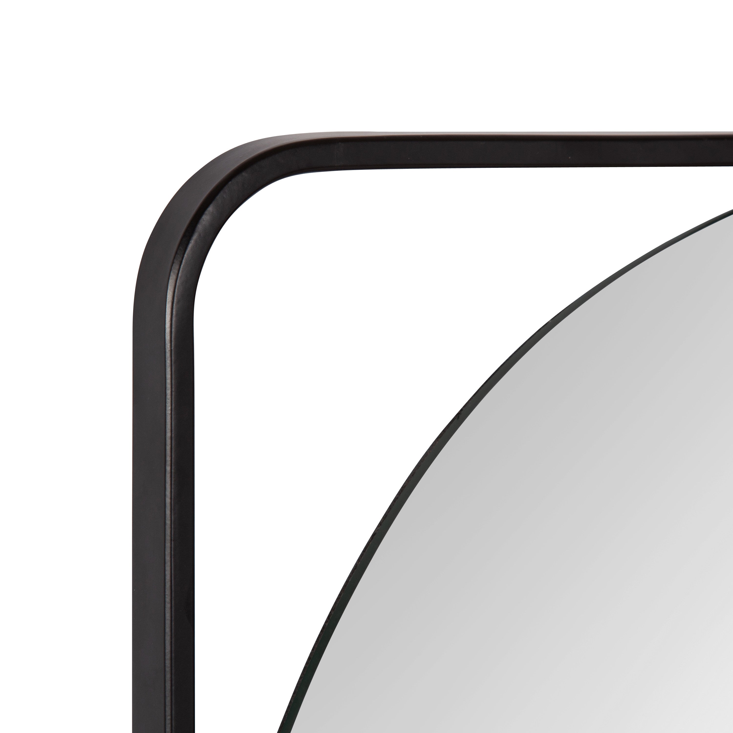 Square Mirror Black 24x24 3