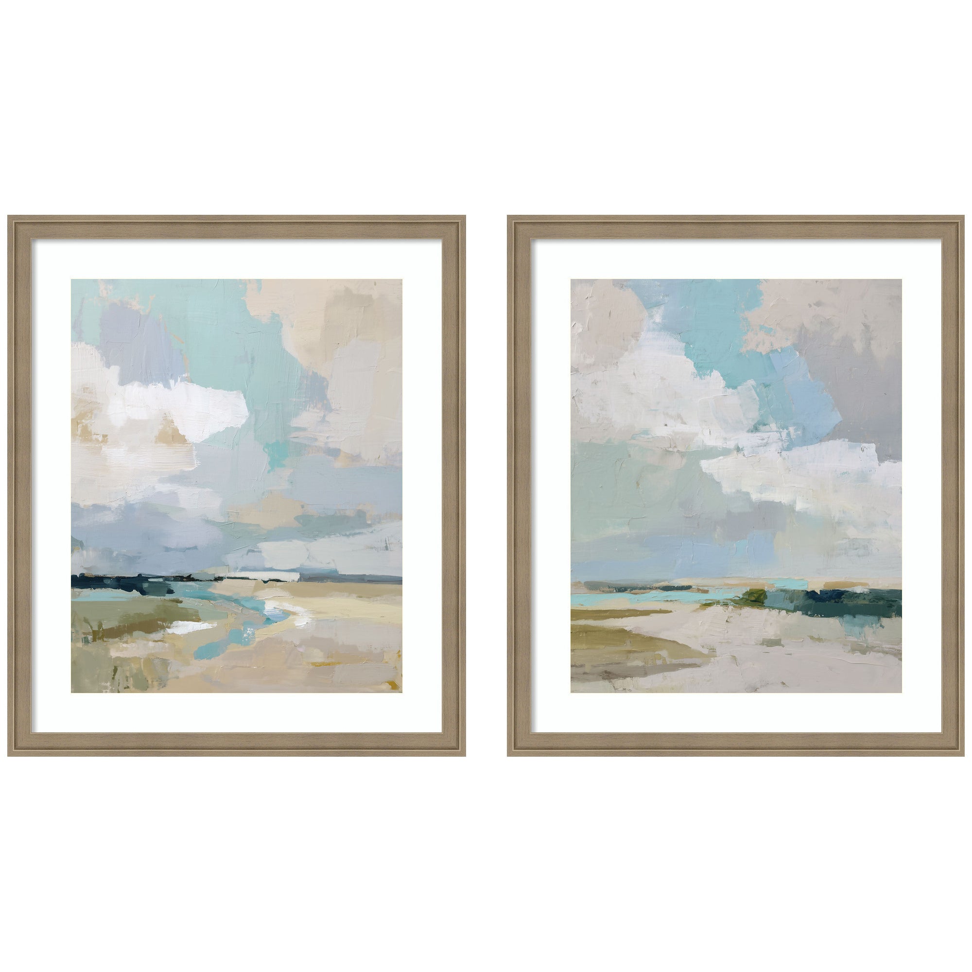 Framed Art Set 2 Piece Set 21x25 Florence Light Brown 1