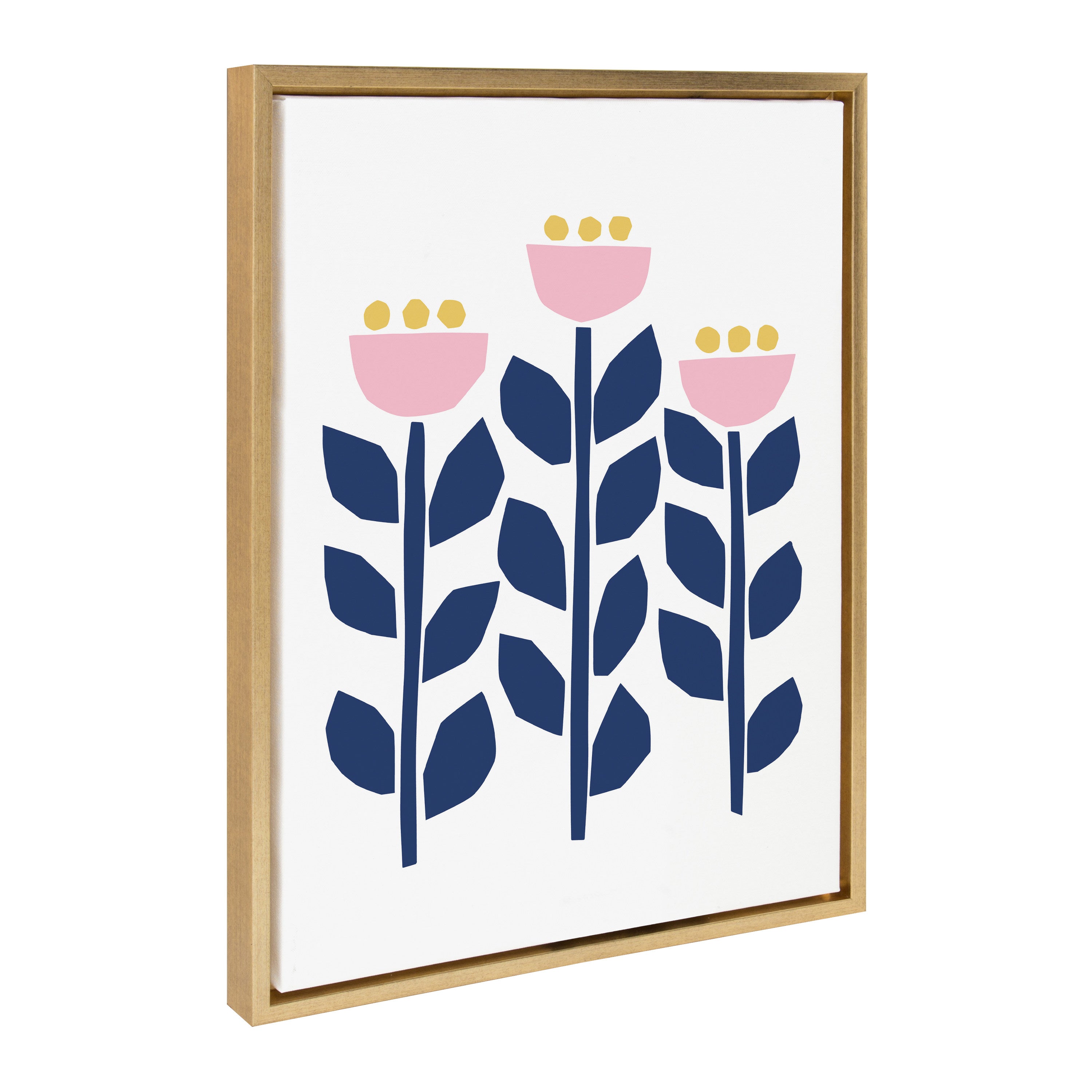 Sylvie Nordic Flowers Framed Canvas by Myriam Van Neste