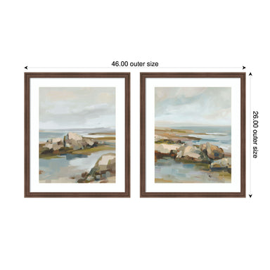 Framed Art Set 2 Piece Set 21x25 Florence Medium Brown 2