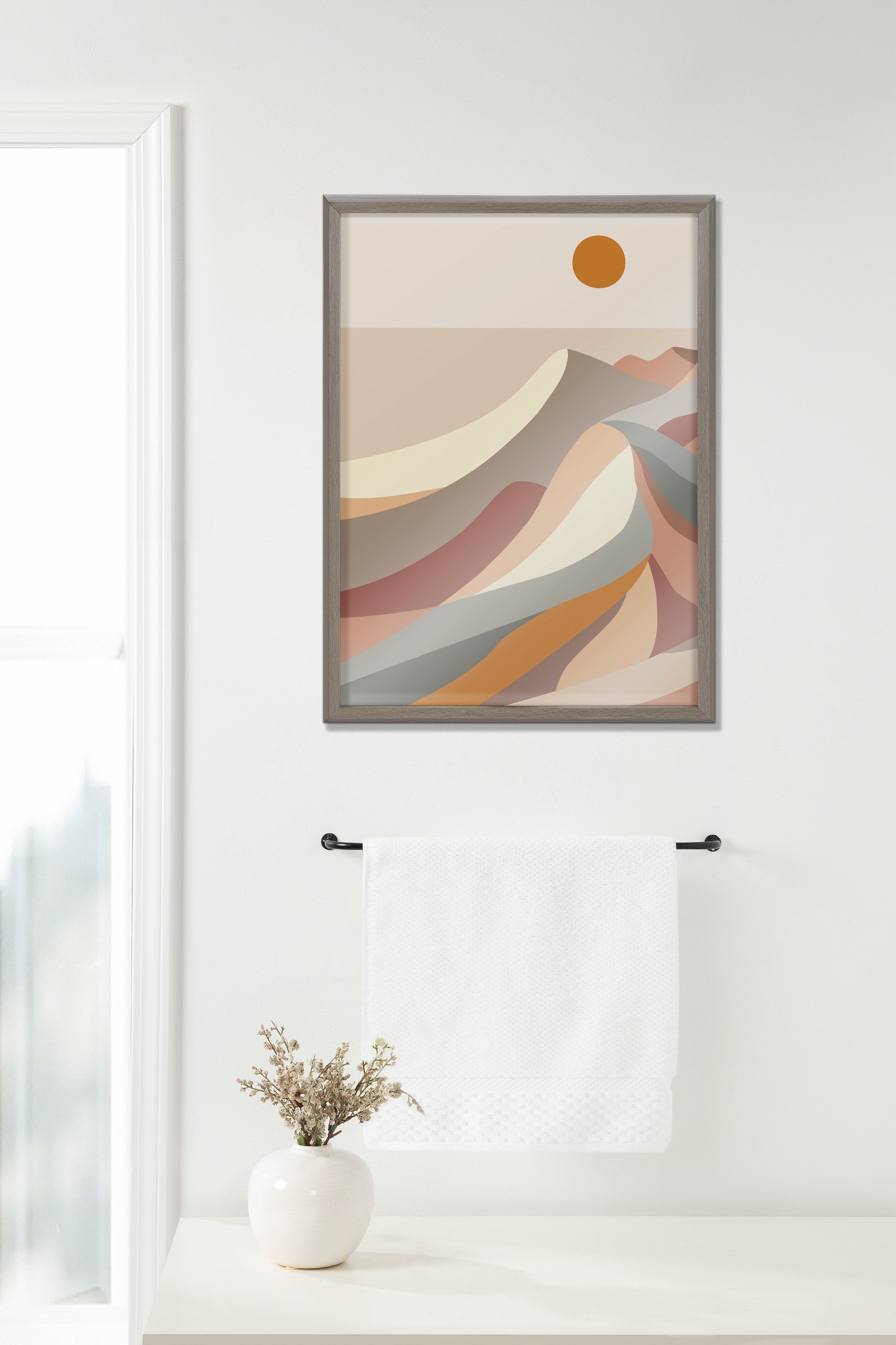 Blake MCM Mountains 1a Framed Printed Glass by Rachel Lee of My Dream Wall