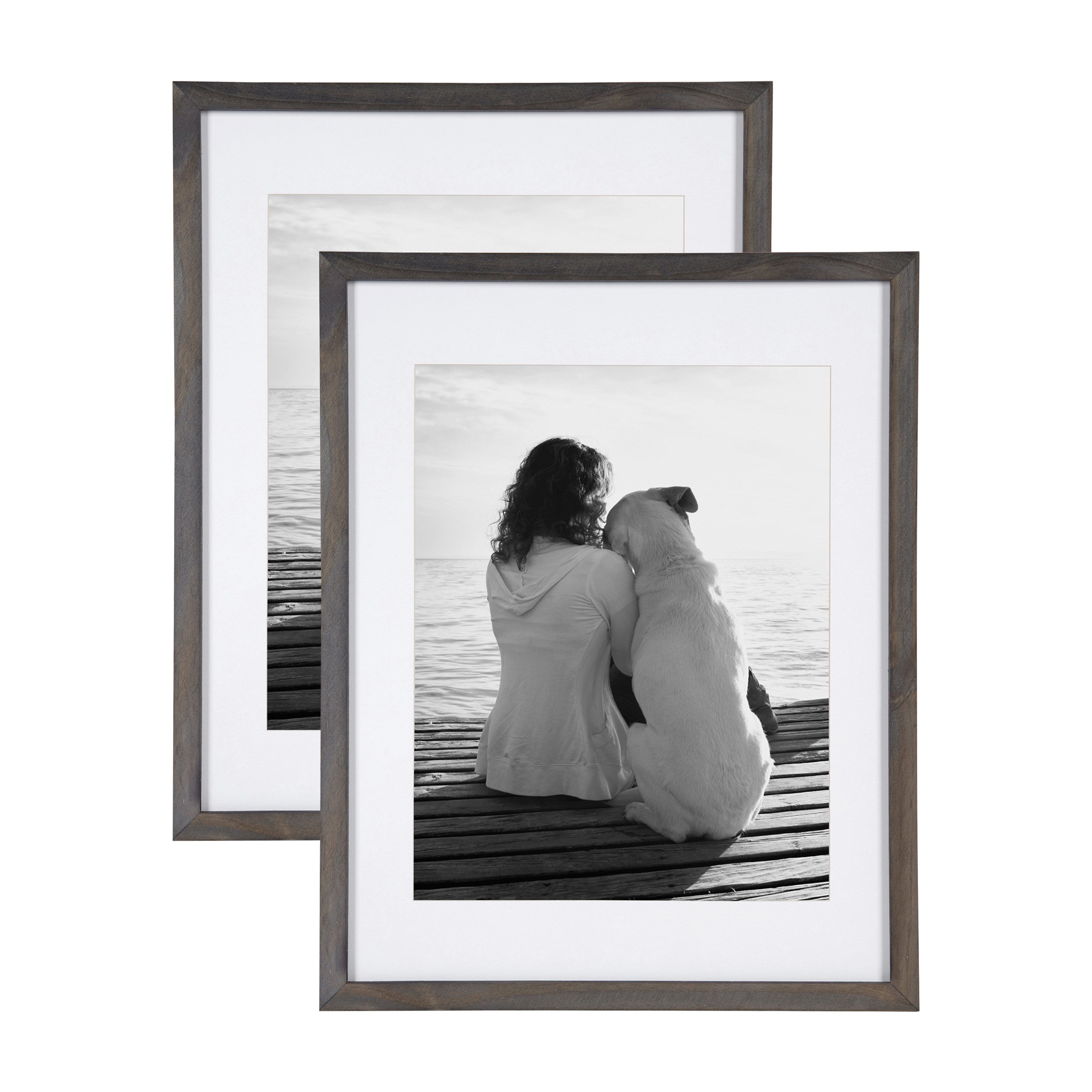Wall Frame Gray 14x18 matted to 11x14 1