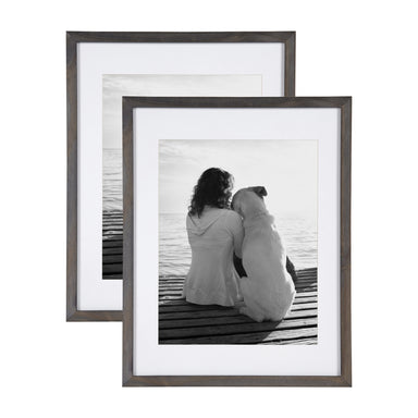 Wall Frame Gray 14x18 matted to 11x14 1