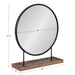 Tabletop Mirror Brown Black 18x22 5