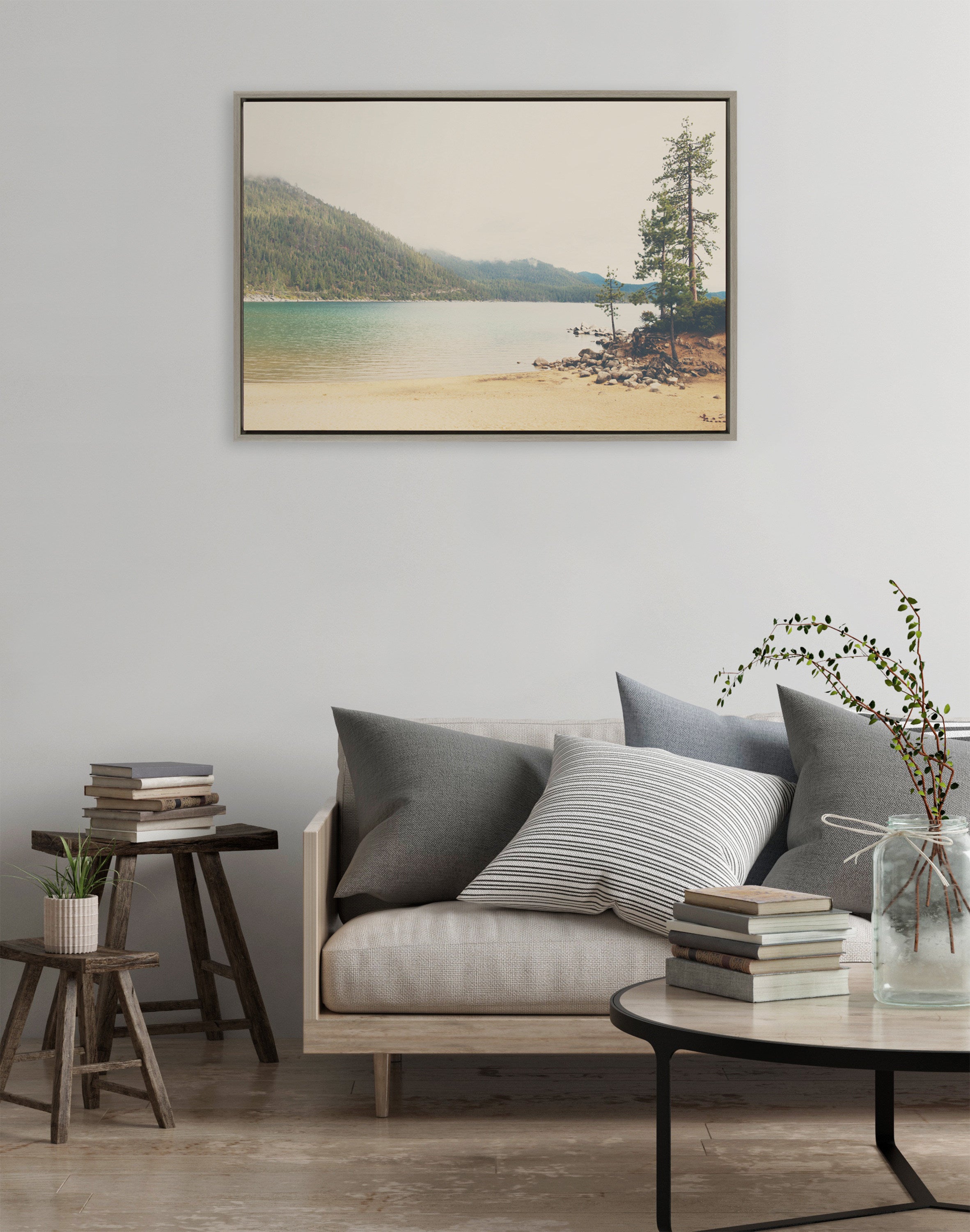Framed Canvas Sylvie Graywash 23x33 6