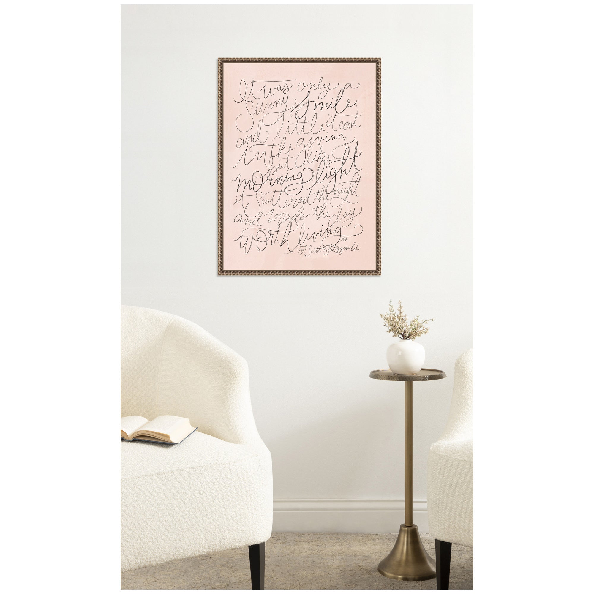 Framed Canvas 18x24 Sylvie Beaded Dark Gold 7
