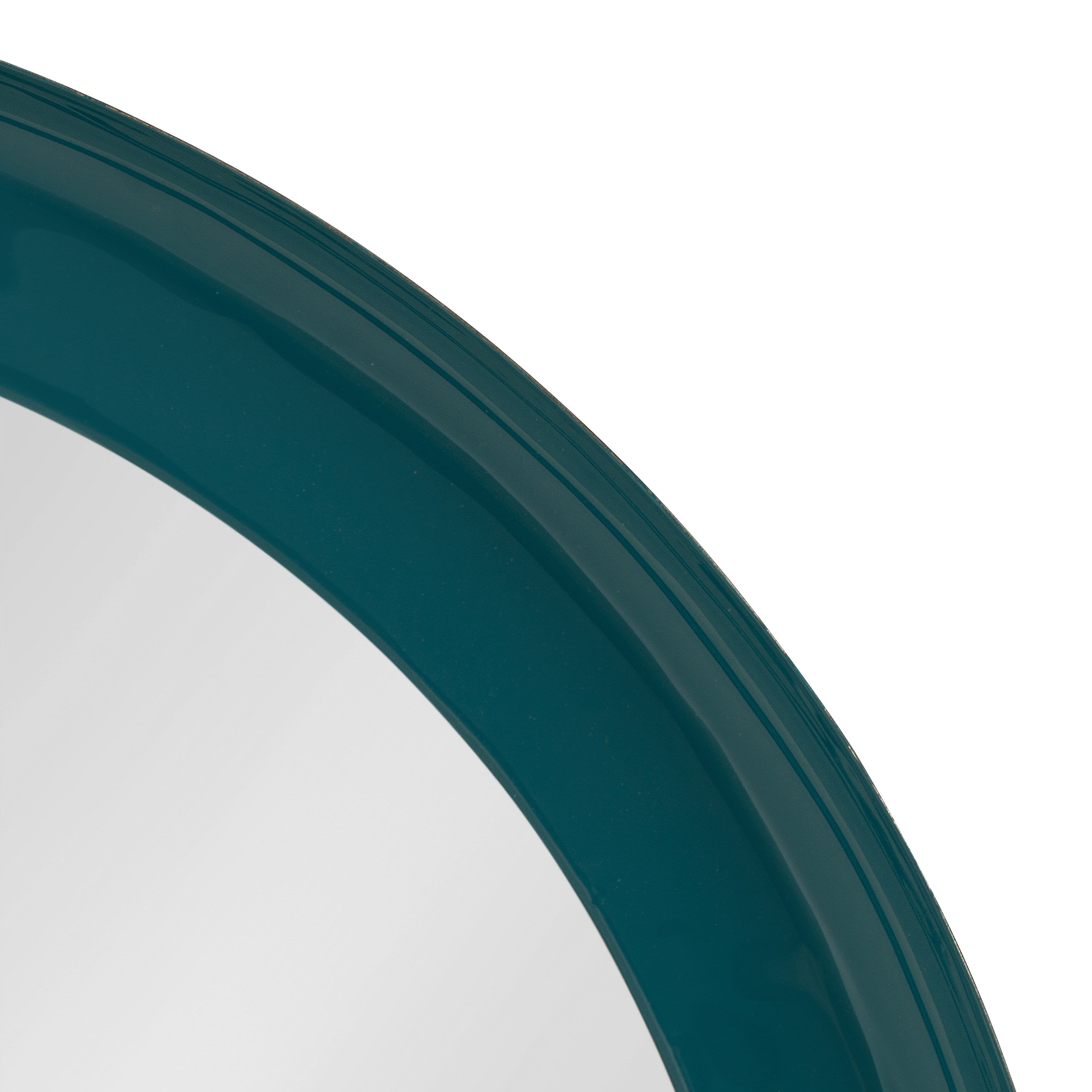 Round Mirror Teal Black 22x22 3