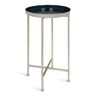 Celia Round Metal Foldable Tray Accent Table
