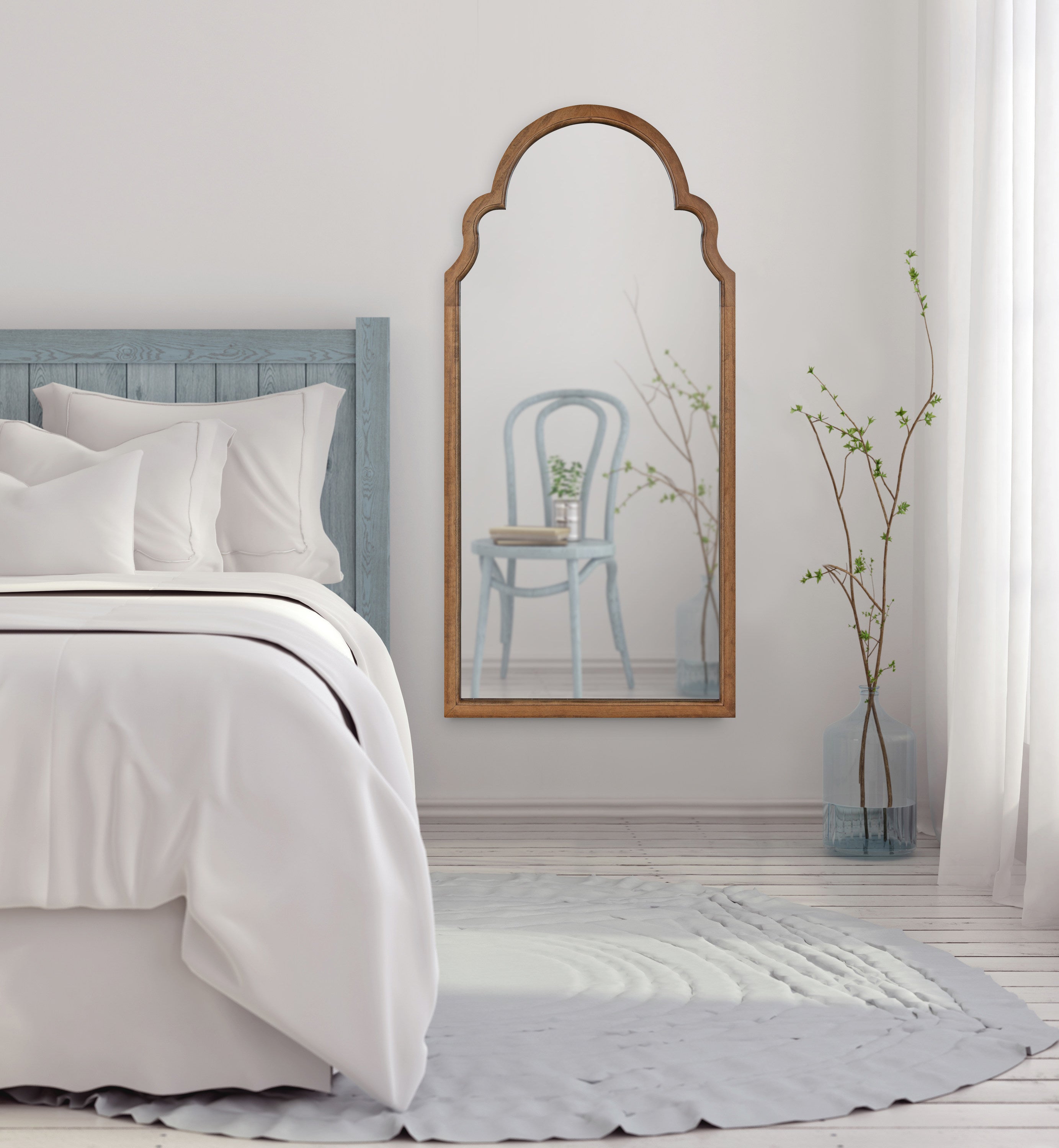 Arch Mirror Rustic Brown 24x48 7