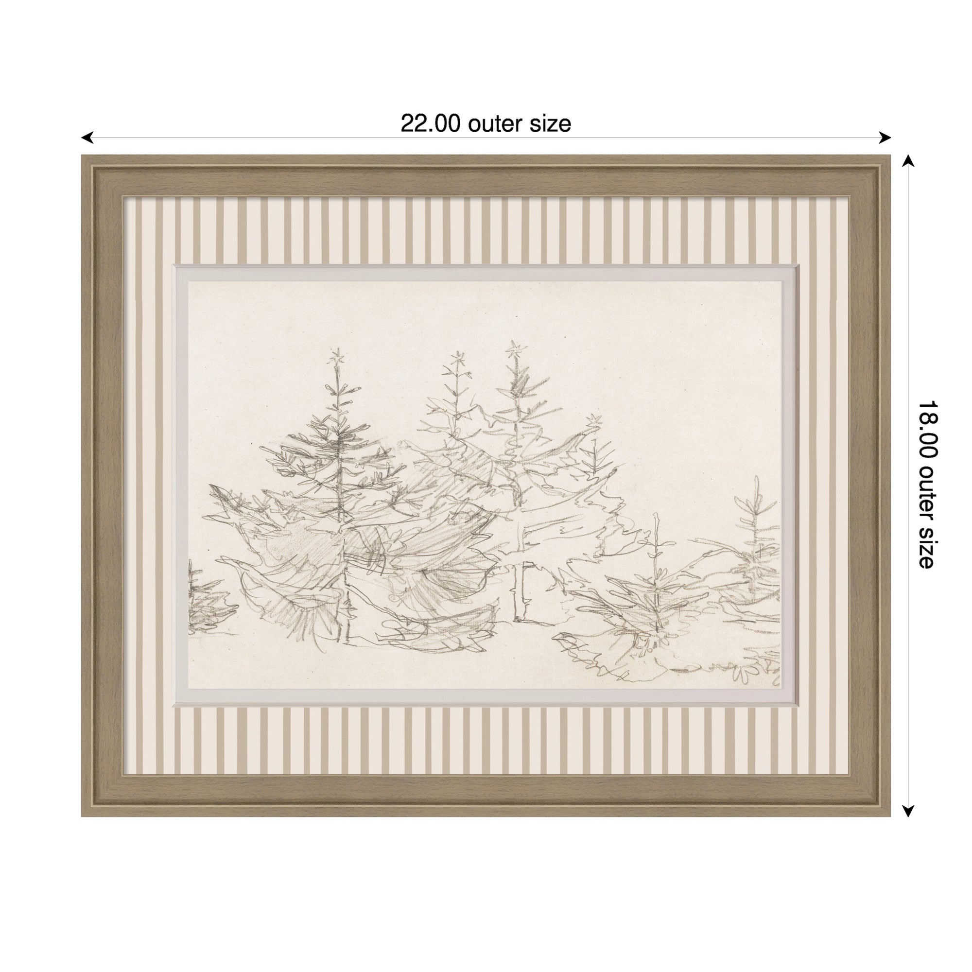 Framed Art Florence Light Brown 22x18 2