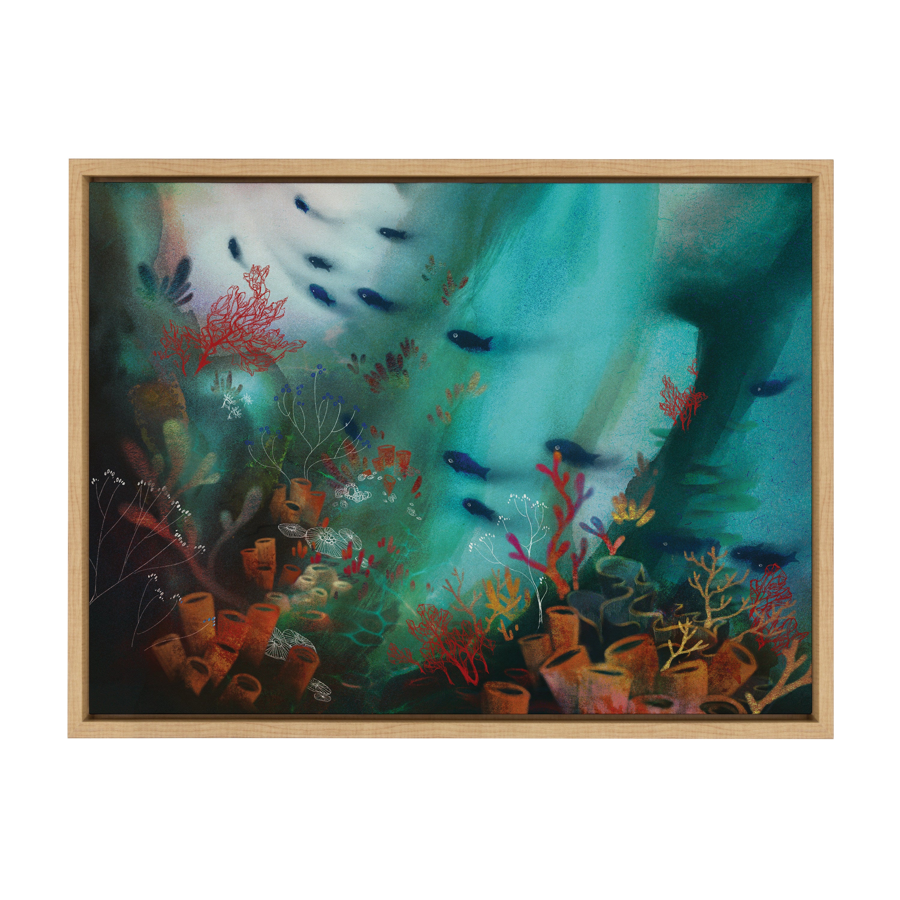 Framed Canvas Sylvie Natural 18x24 2