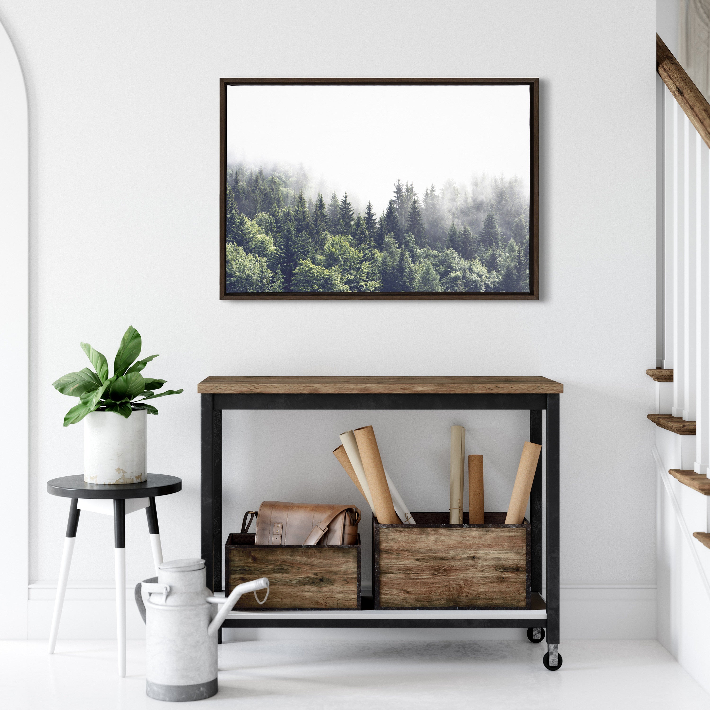 Framed Canvas Sylvie Walnut 23x33 7