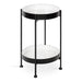 Side Table 15x15x24 Black White 1