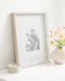 Wall Frame 16x20 matted to 8x10 White Natural 8