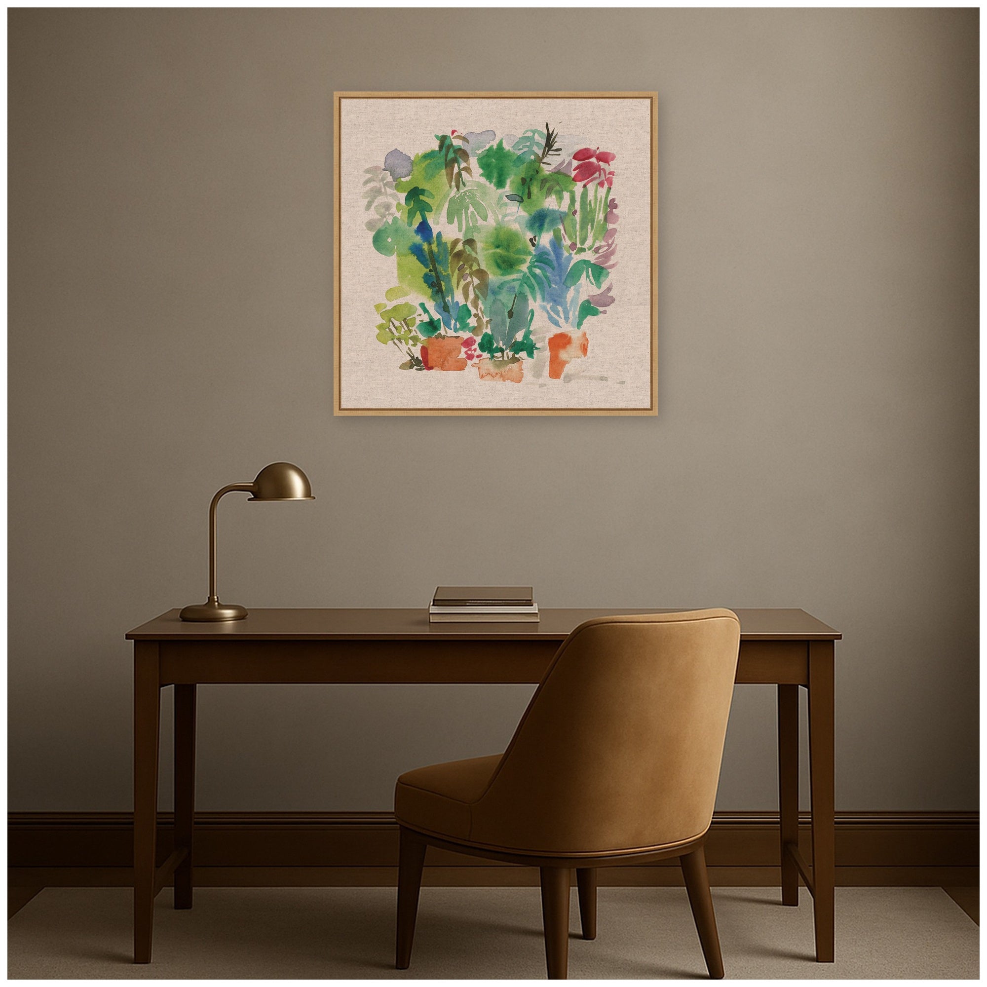 Framed Canvas 30x30 Sylvie Natural 6