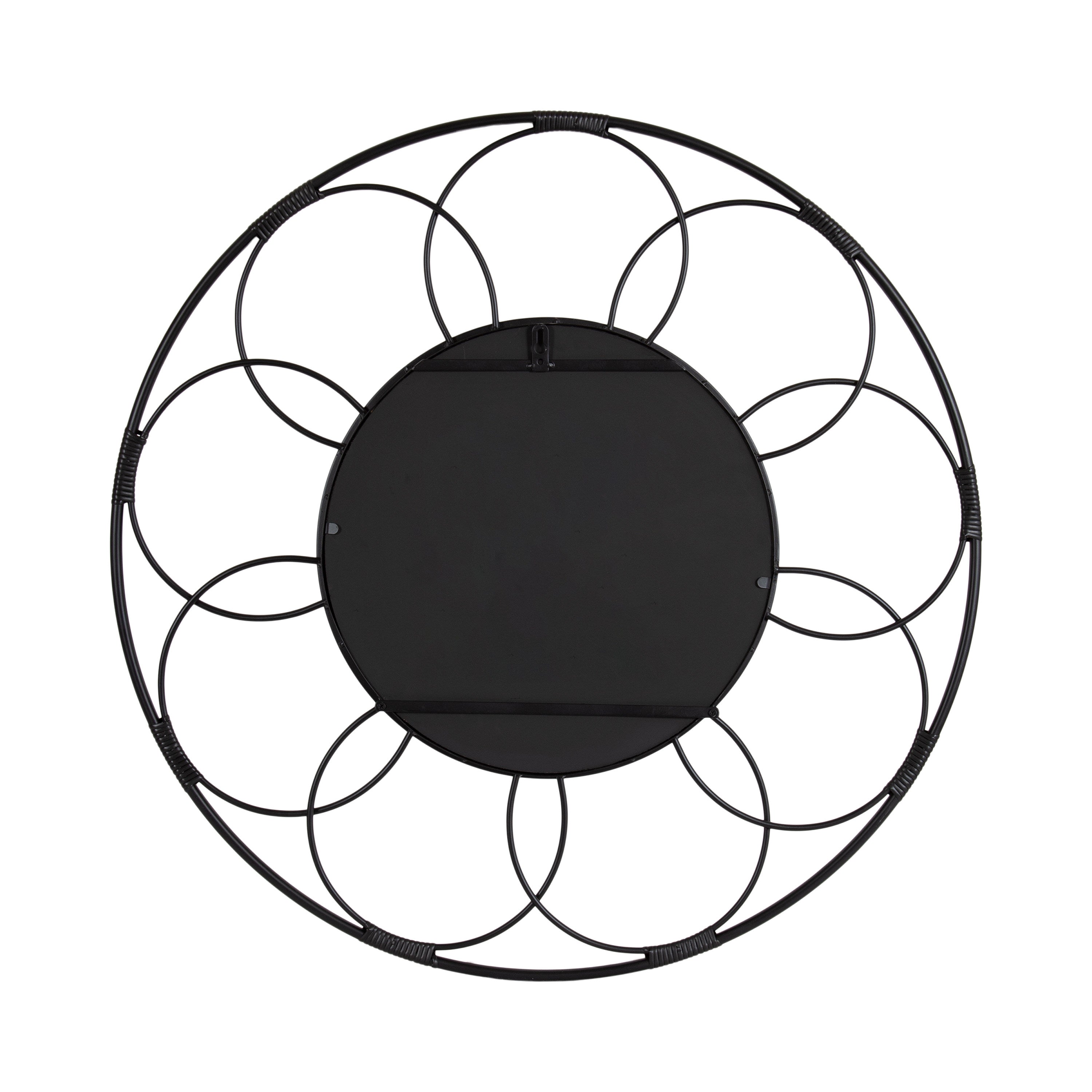 Round Mirror Black 34x34 4