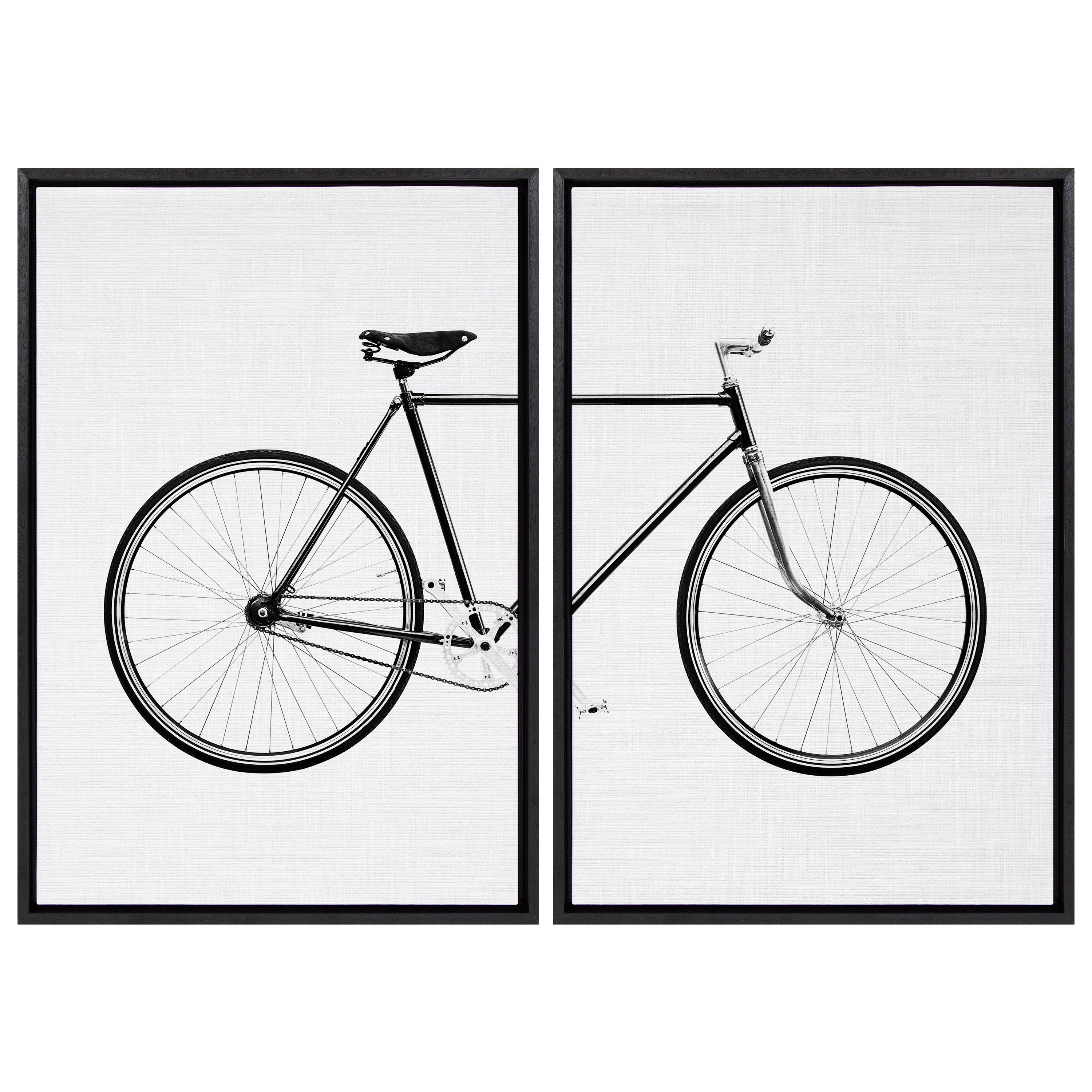 Sylvie Bicycle Framed Canvas by Simon Te of Tai Prints