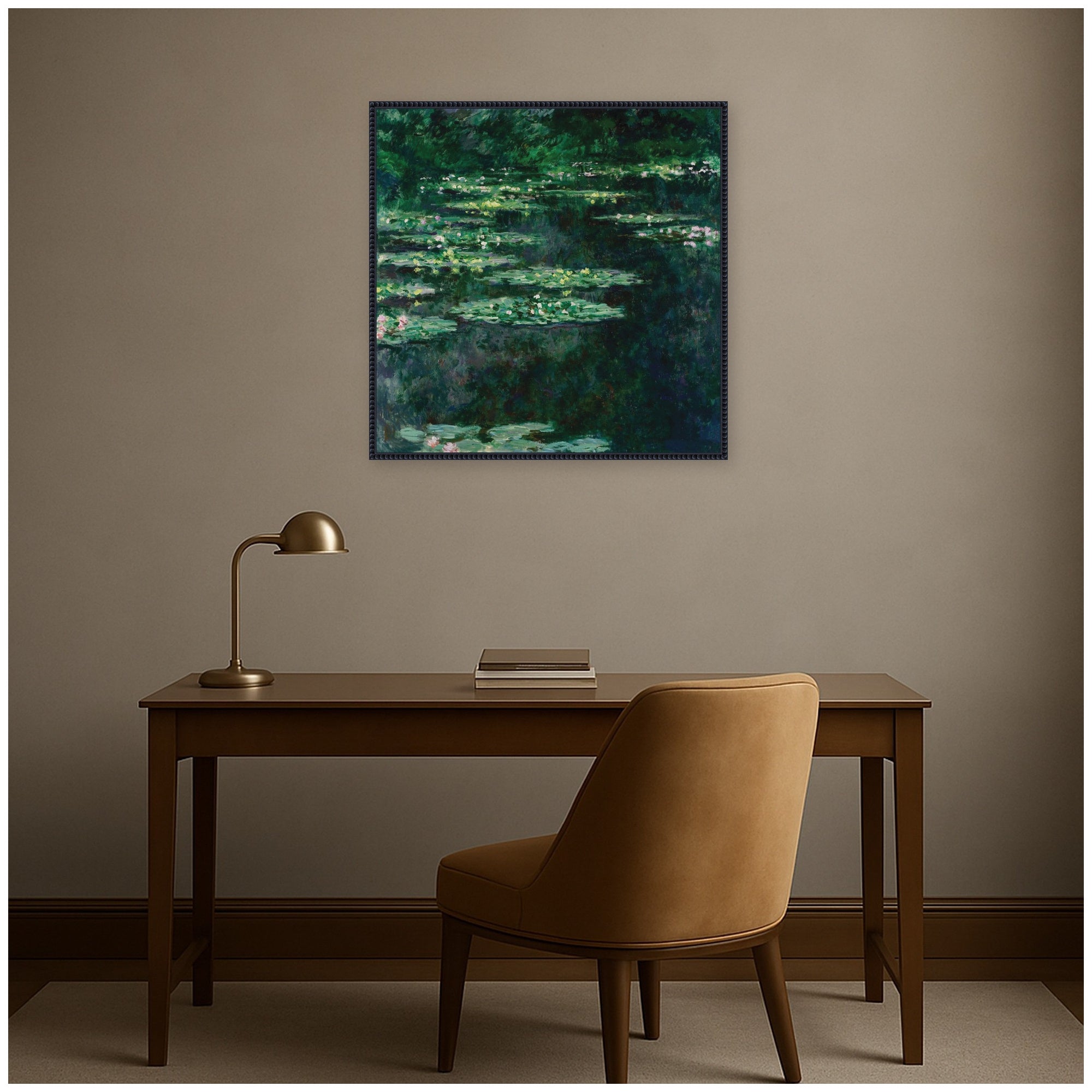 Framed Canvas 30x30 Sylvie Beaded Black 6