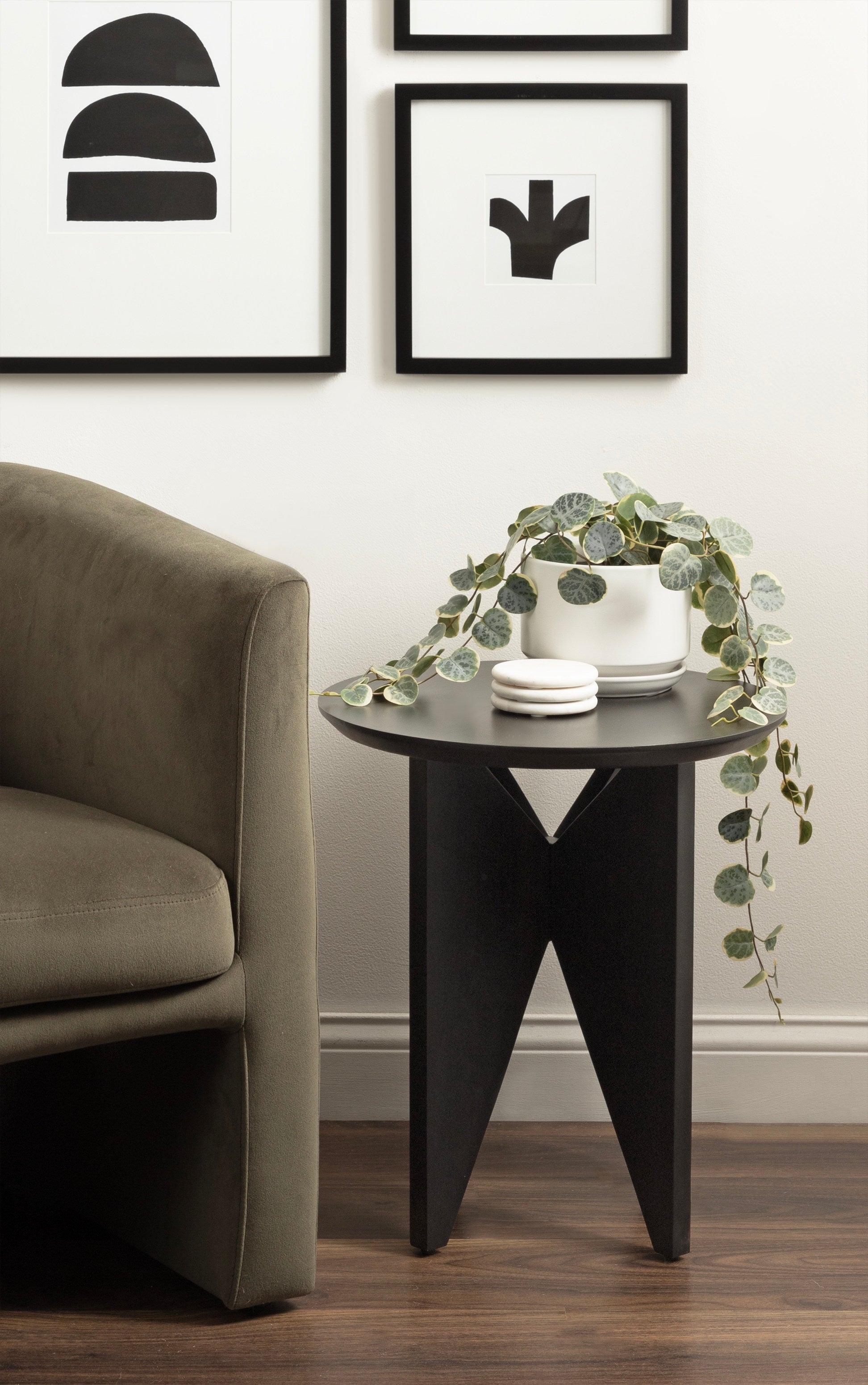 Side Table Black 18x18x20 7
