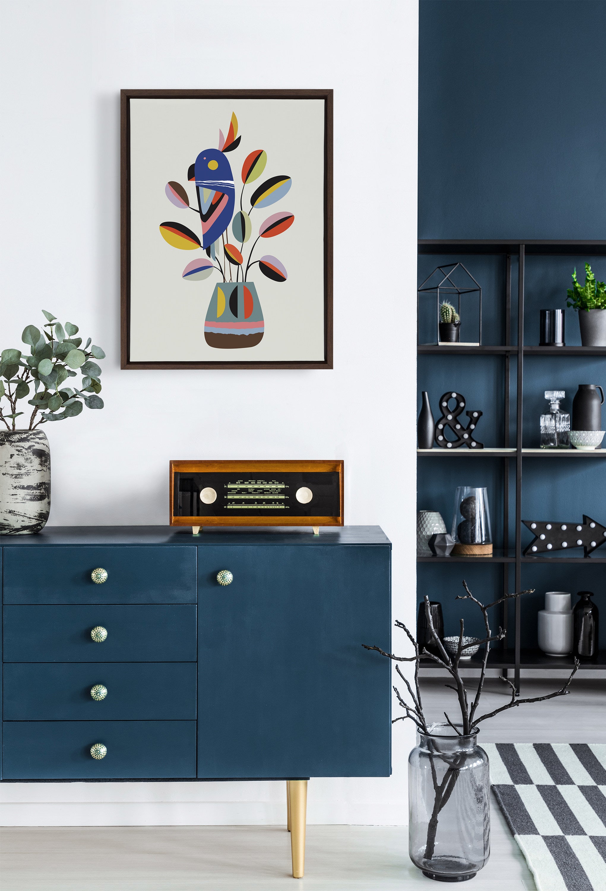 Sylvie Rubber Plant Framed Canvas by Rachel Lee of My Dream Wall