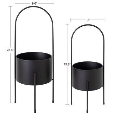 Freestanding Planter 2 Piece Black 2