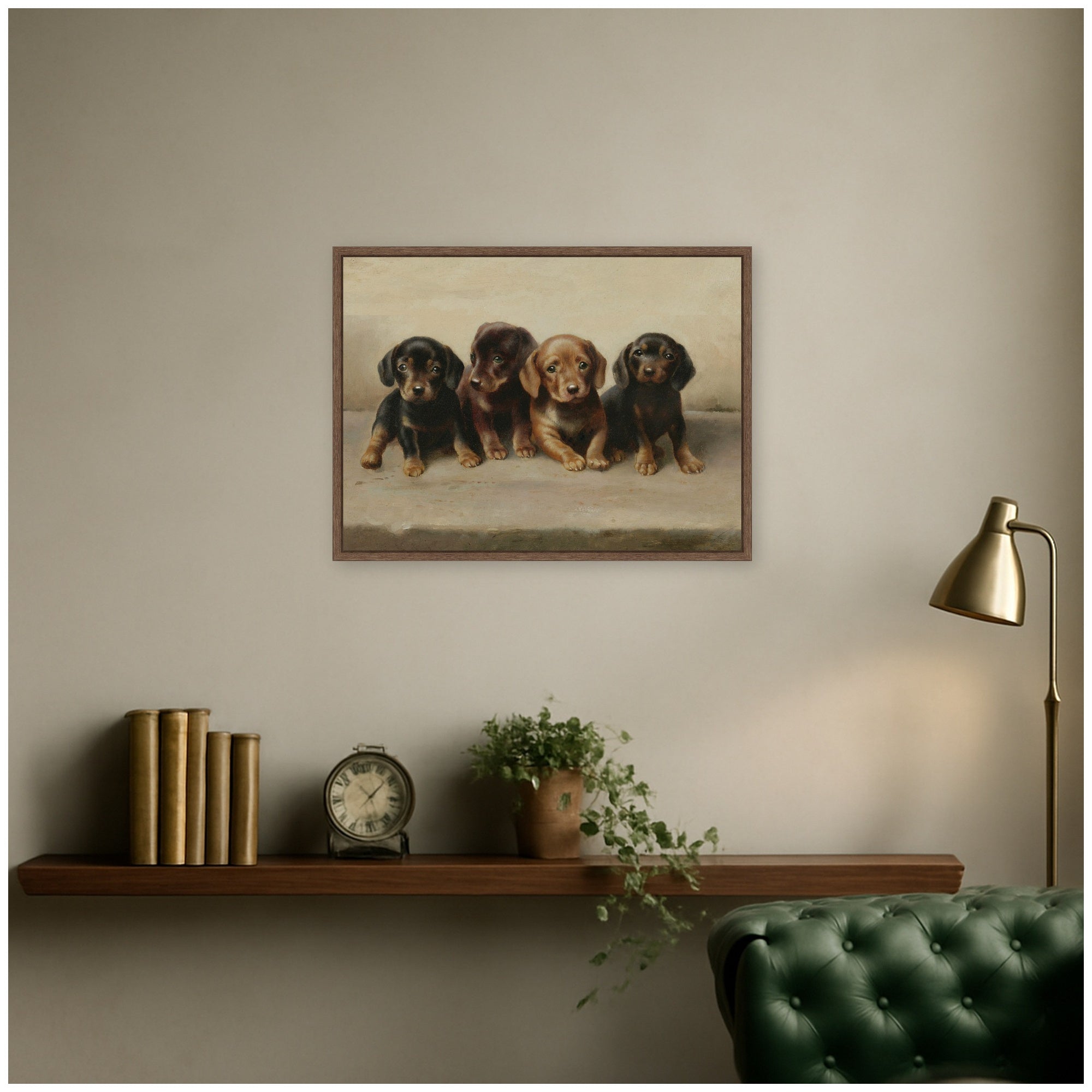 Framed Canvas 24x18 Sylvie Walnut 6