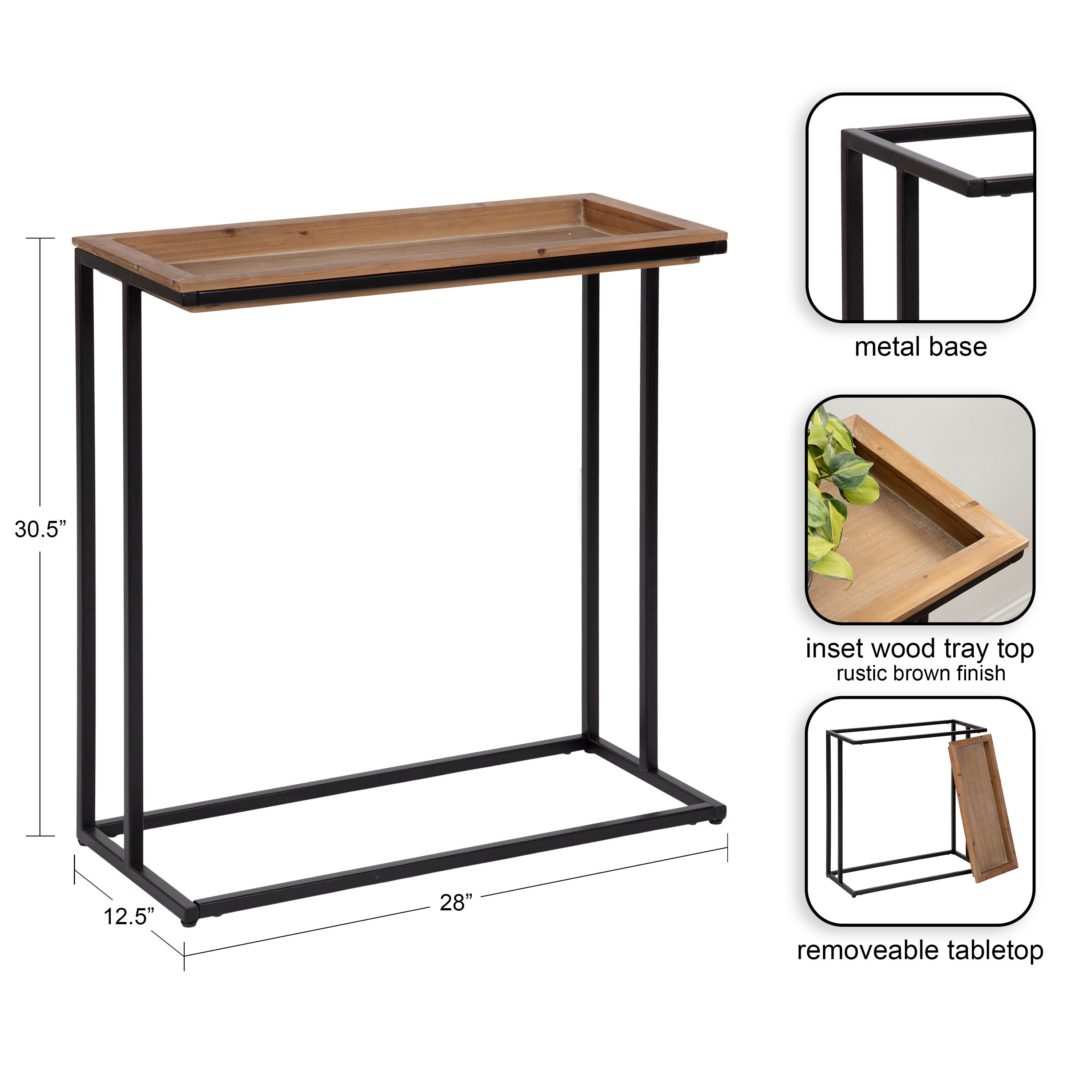 Lockridge Wood and Metal Console Table