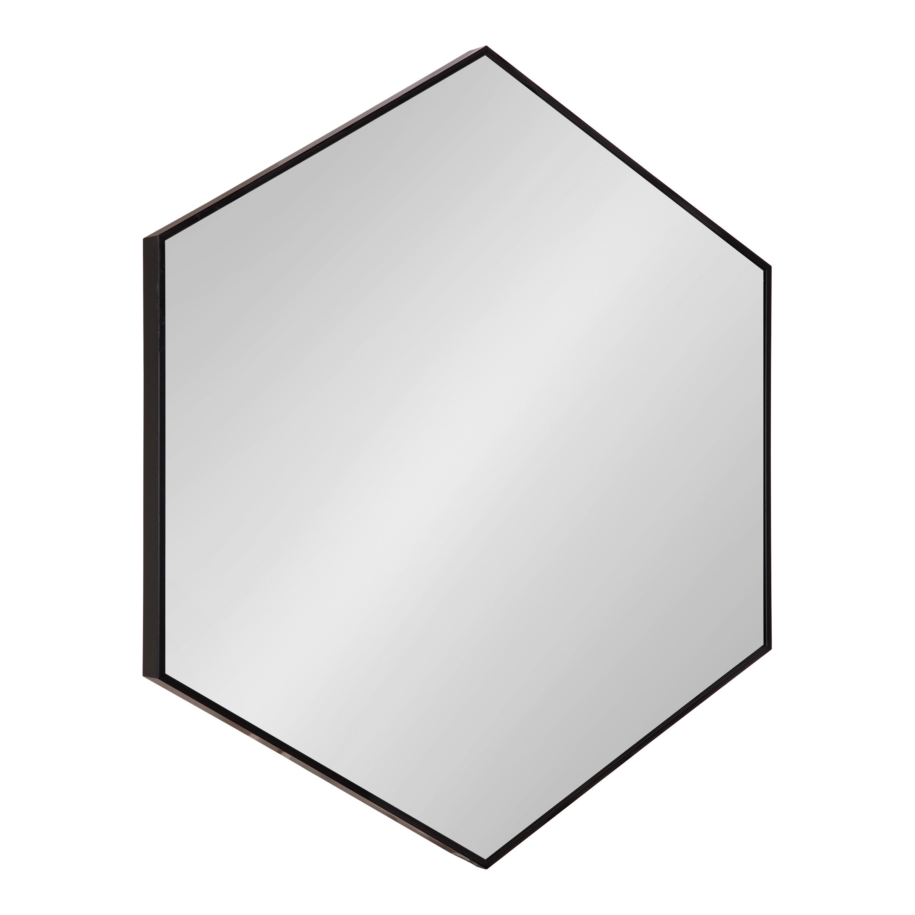 Hexagon Mirror Black 30x30 1