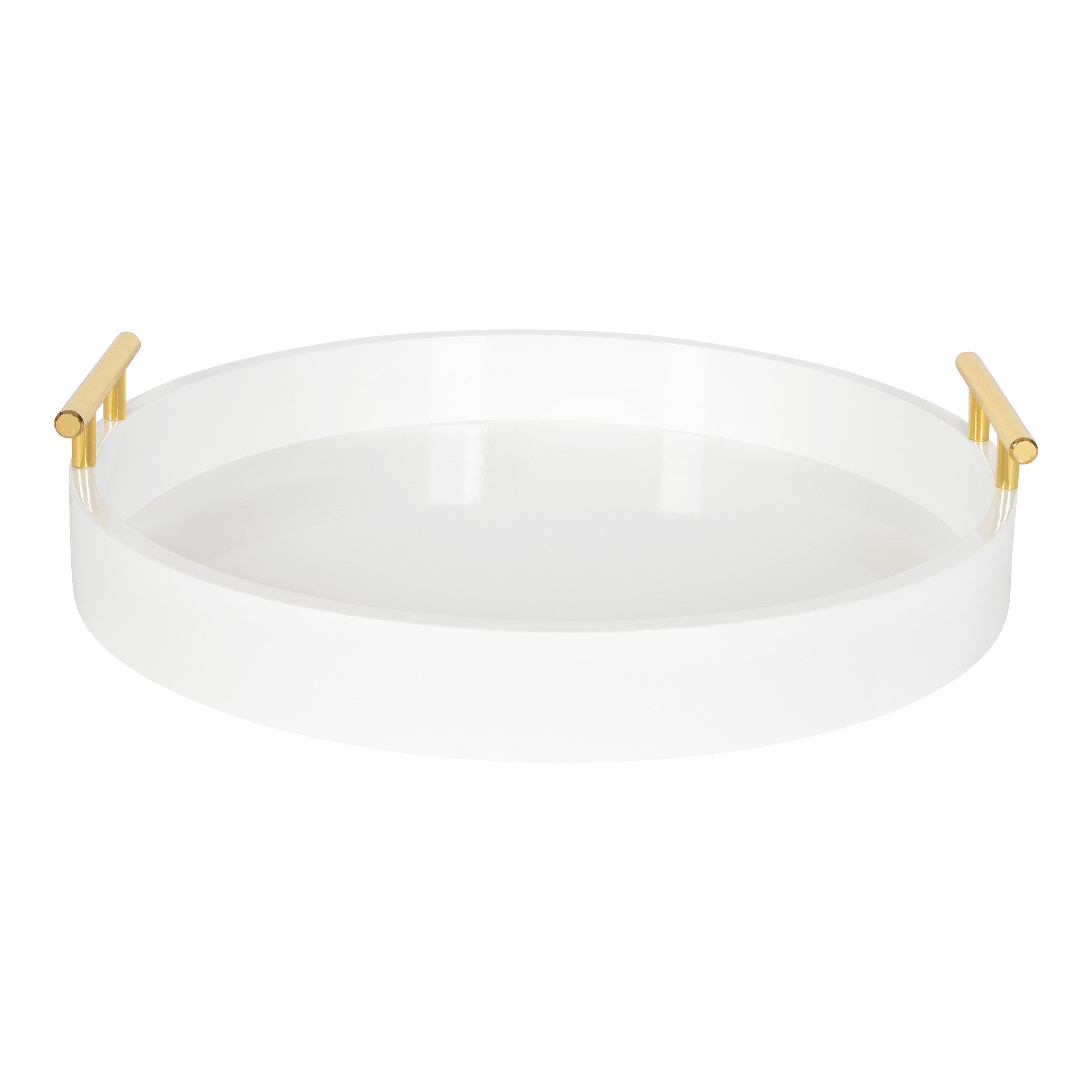 Single Tray White 15.5" Diameter 2