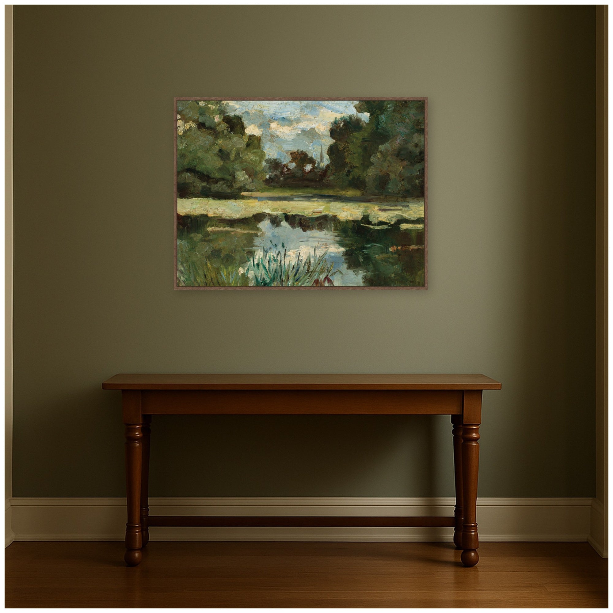 Framed Canvas 42x32 Sylvie Walnut 6