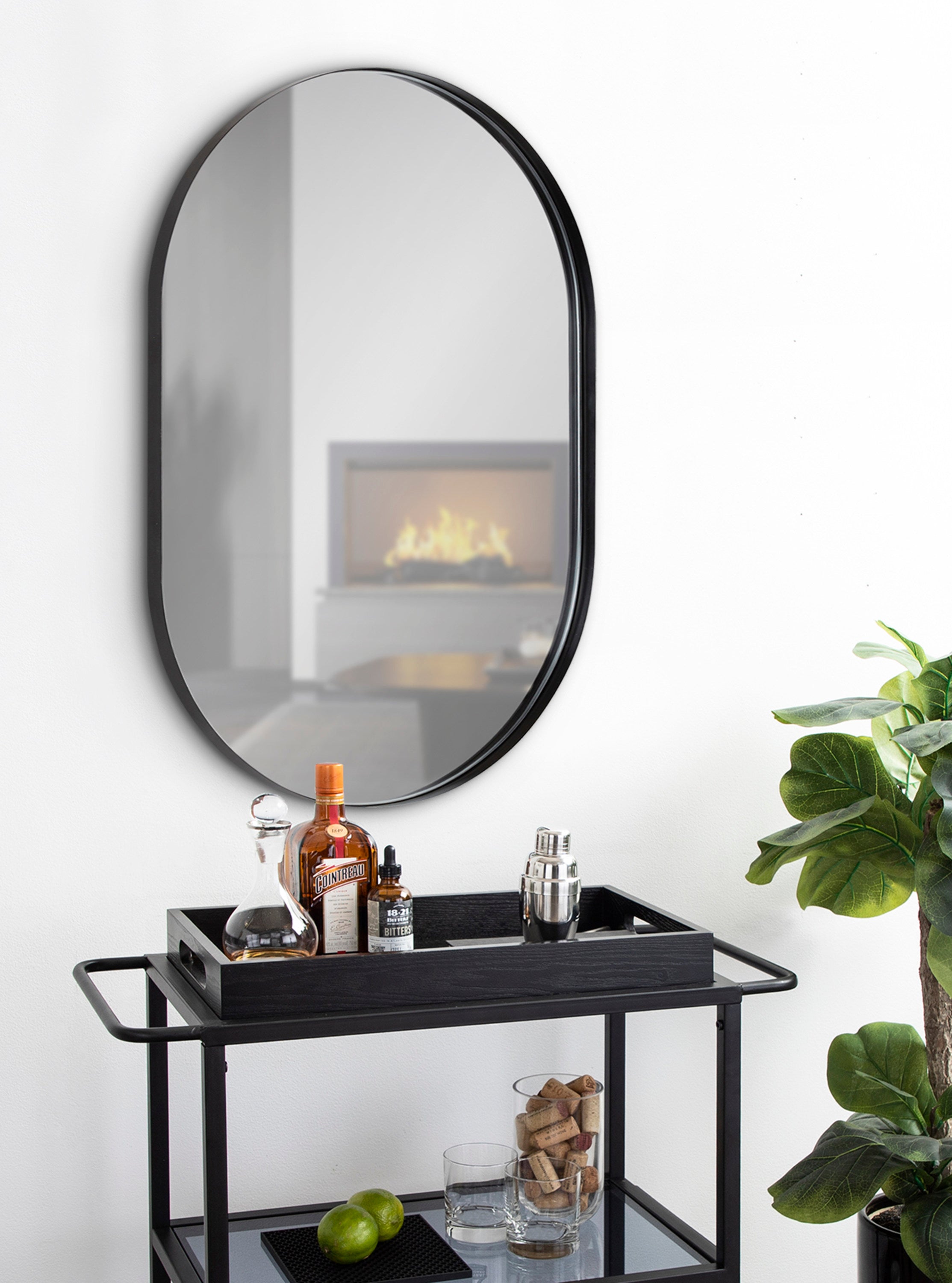 Rollo Capsule Framed Wall Mirror