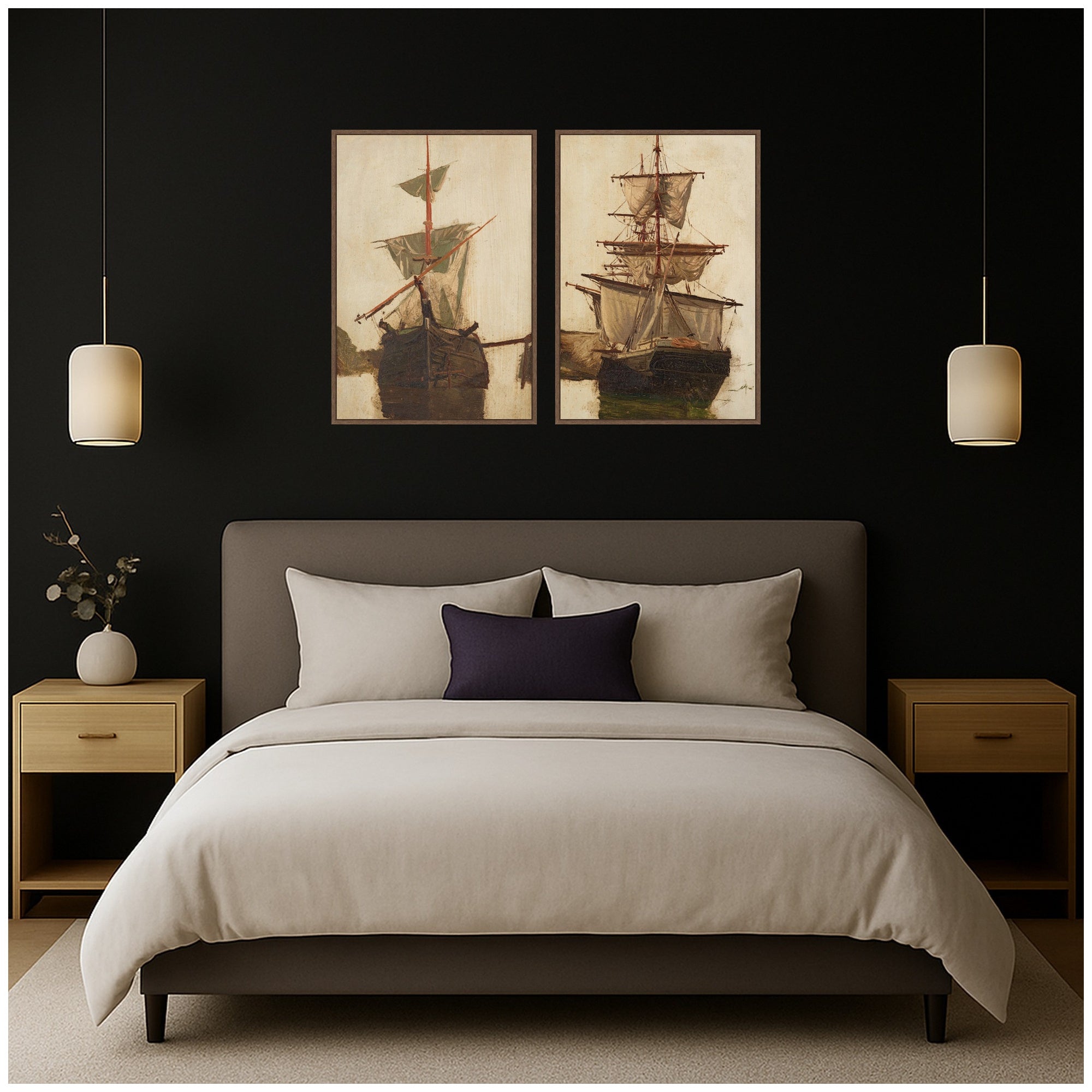 Art Set 2 Piece Set 23x33 Sylvie Walnut 7