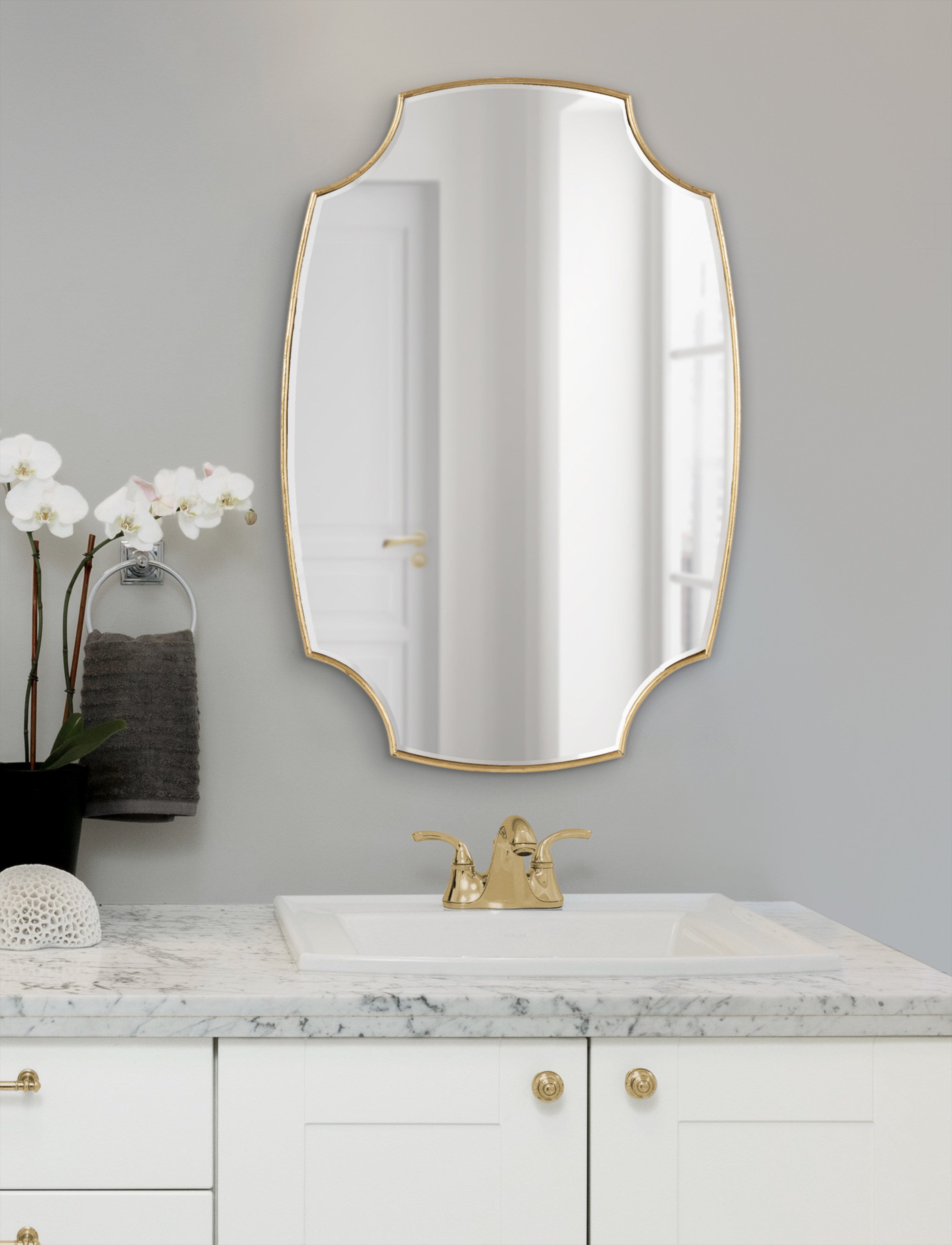 Scallop Mirror Gold 20x30 6