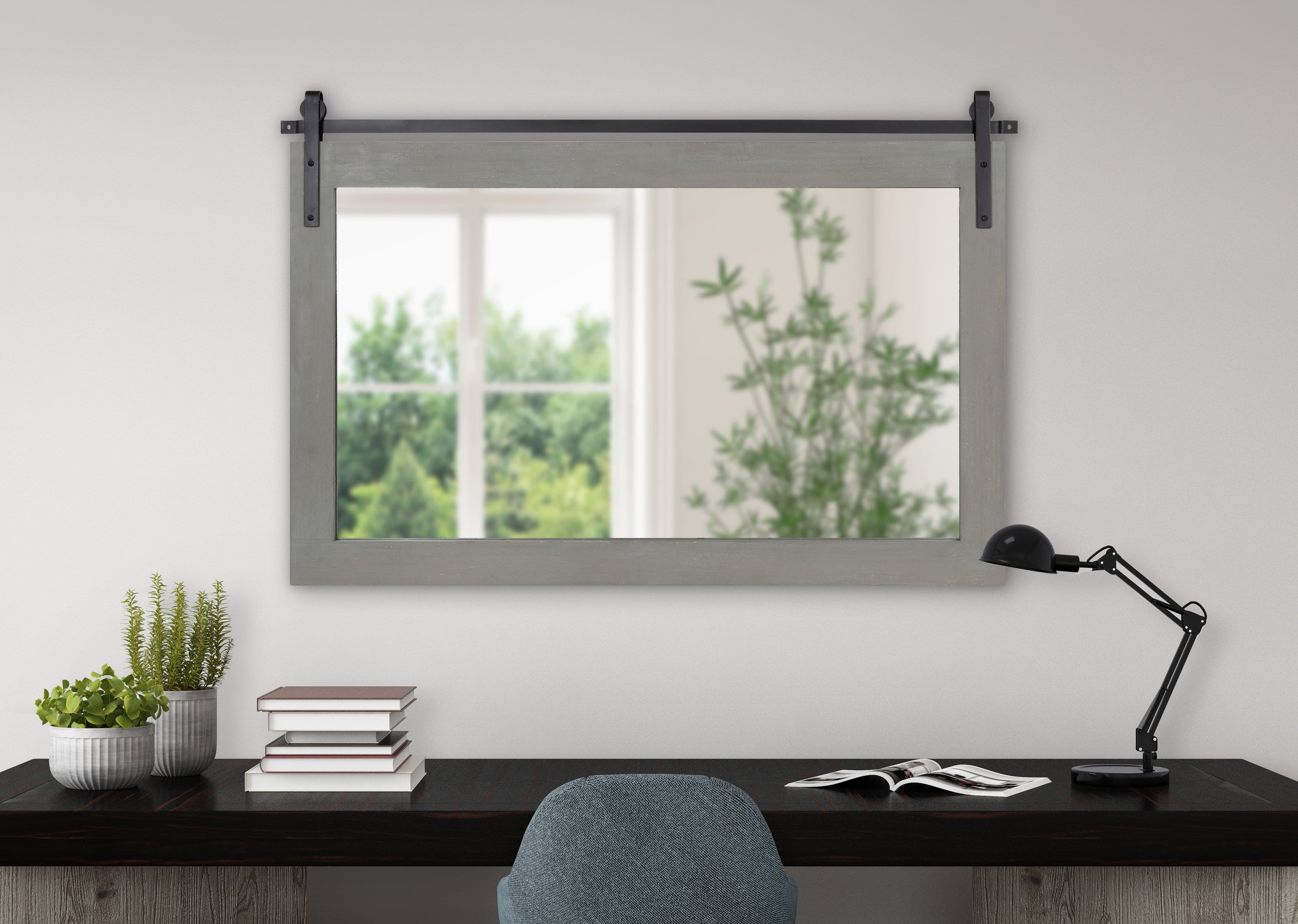 Rectangle Mirror Gray 40x26 6