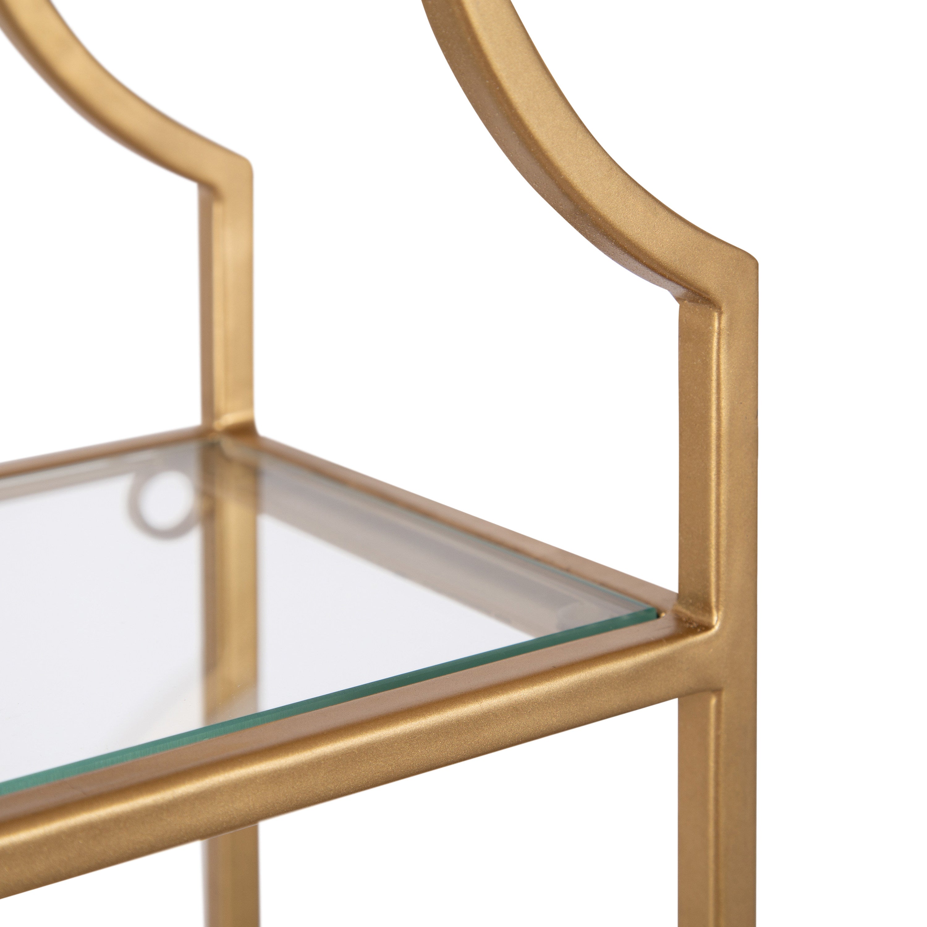 Accent Shelf Gold 20x6x32 3