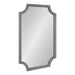 Scallop Mirror Distressed Gray 24x36 1