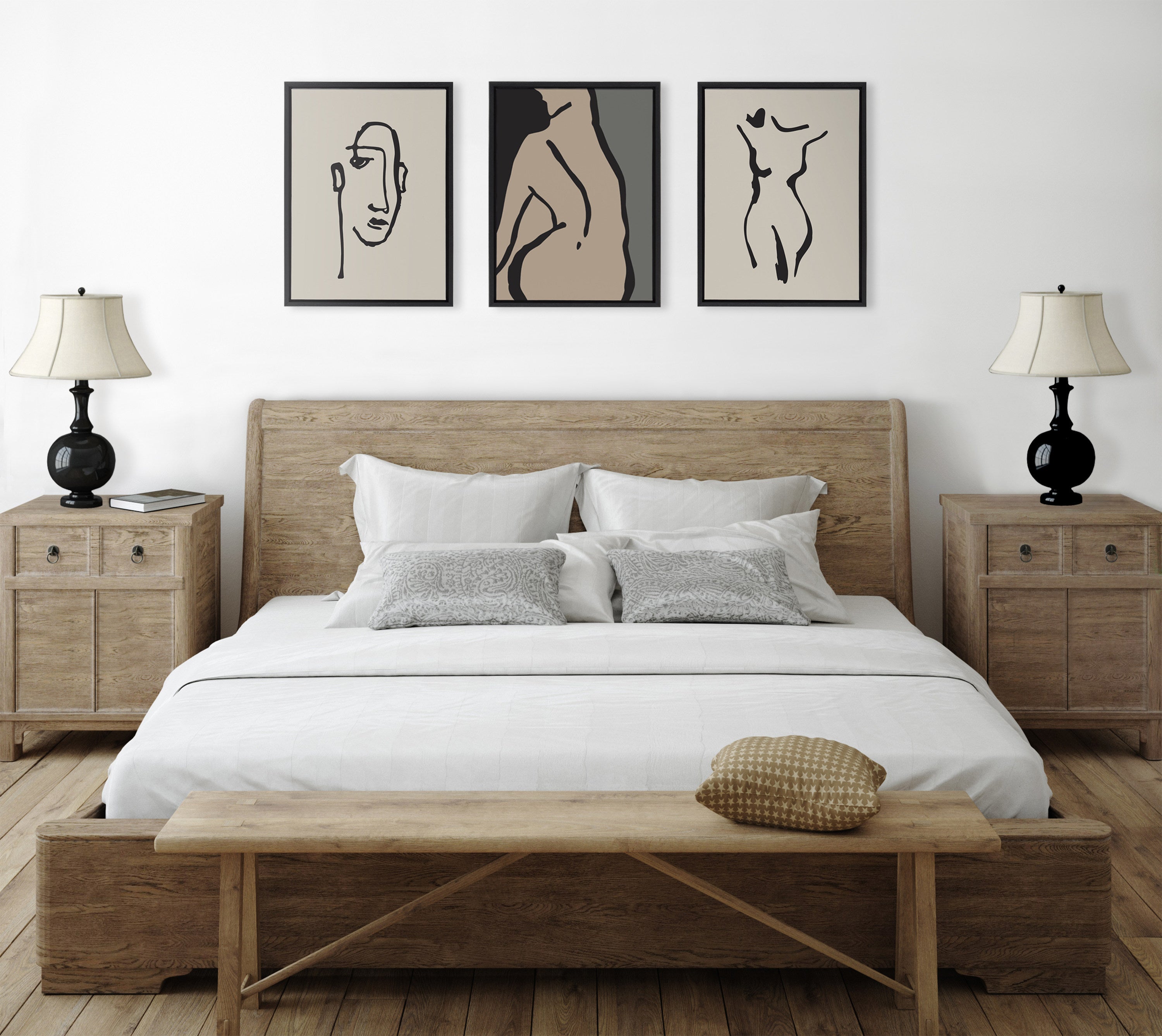Art Set Sylvie Black 2 Piece Set 18x24 6