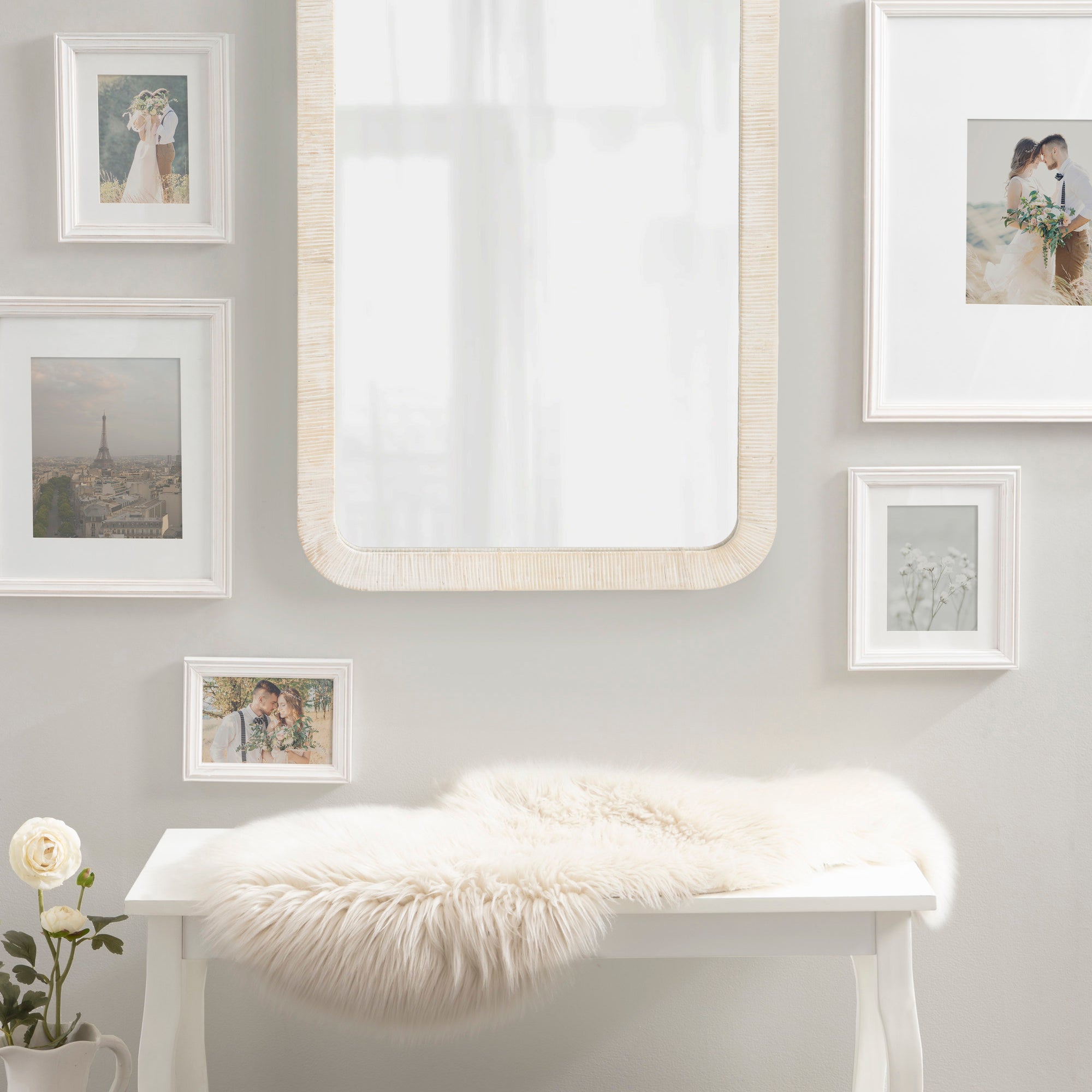 Rectangle Mirror 24x36 White 8