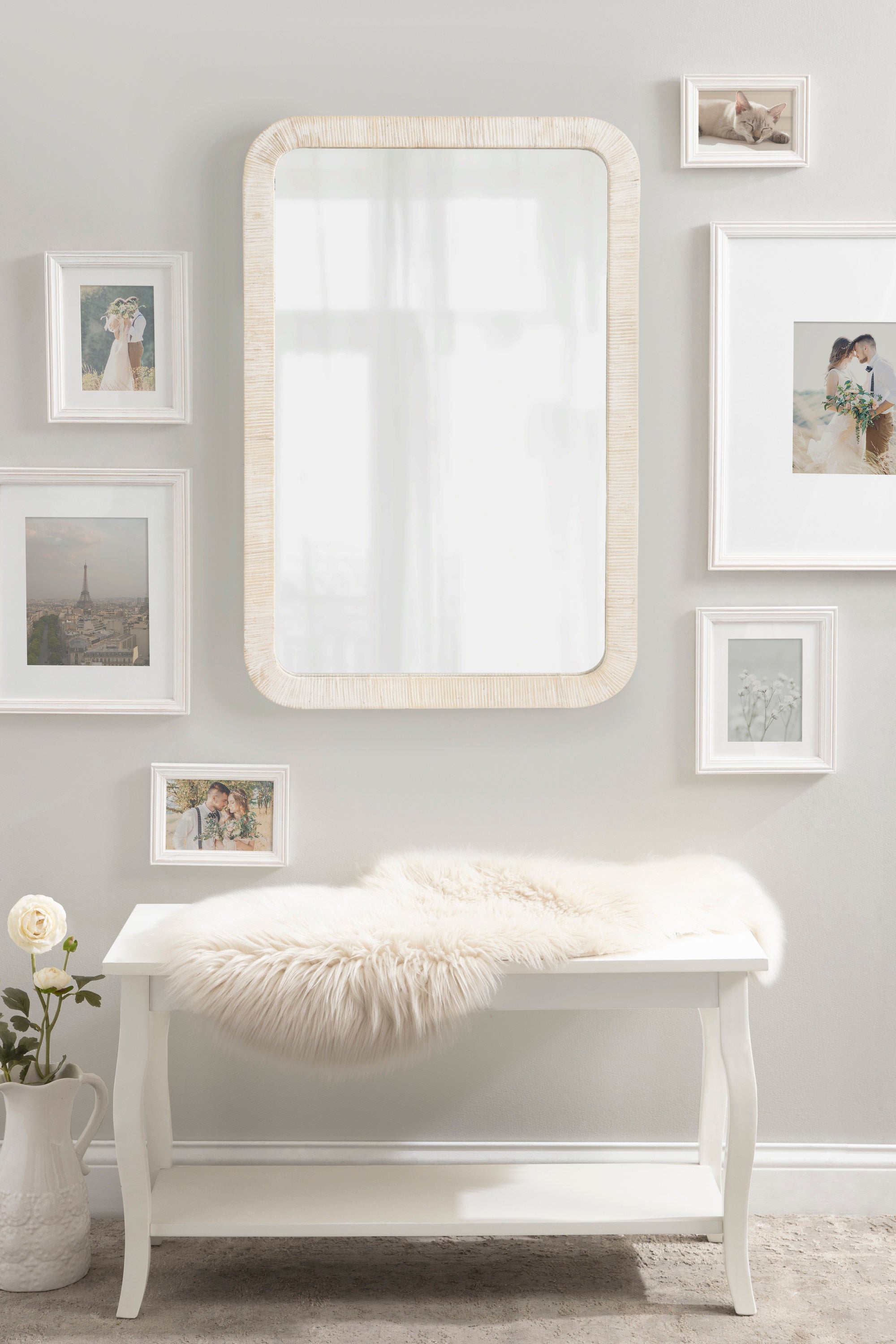 Rectangle Mirror 24x36 White 8