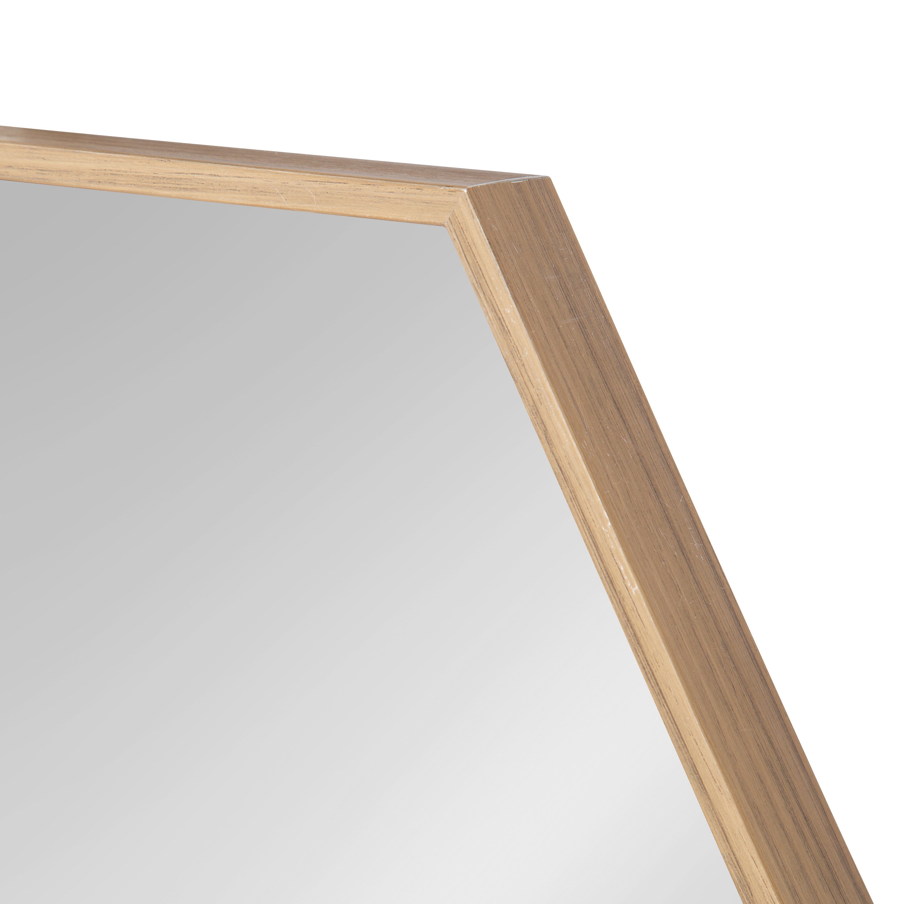 Hexagon Mirror Natural 22x31 3